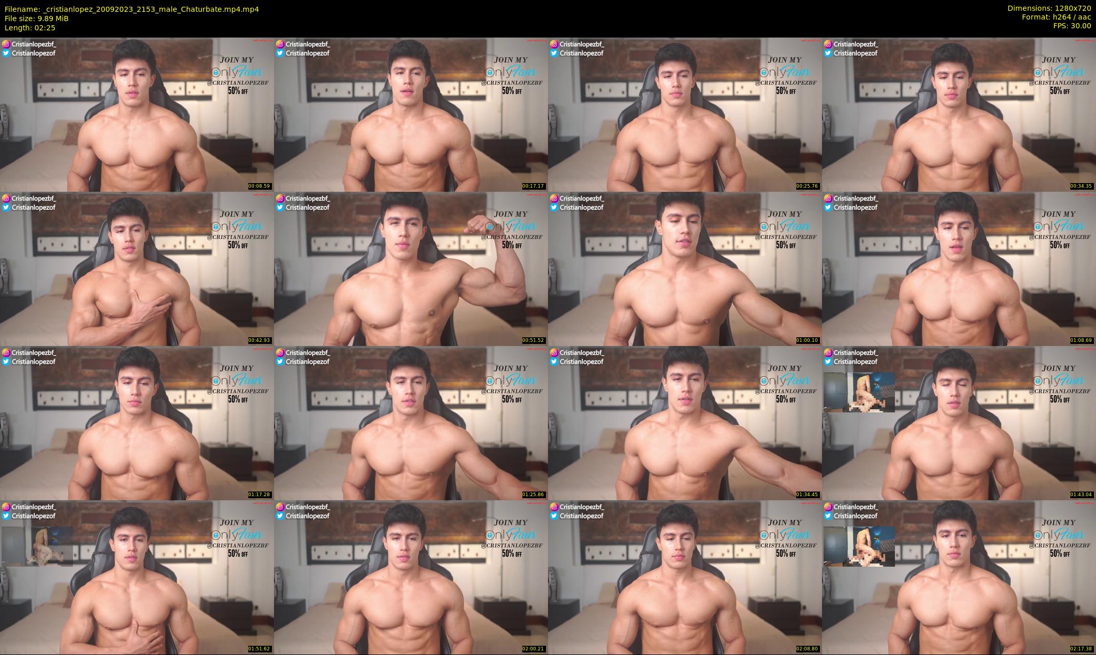 _cristianlopez — 3 minute Chaturbate male cam show recording, 720p, Sep 20, 2023