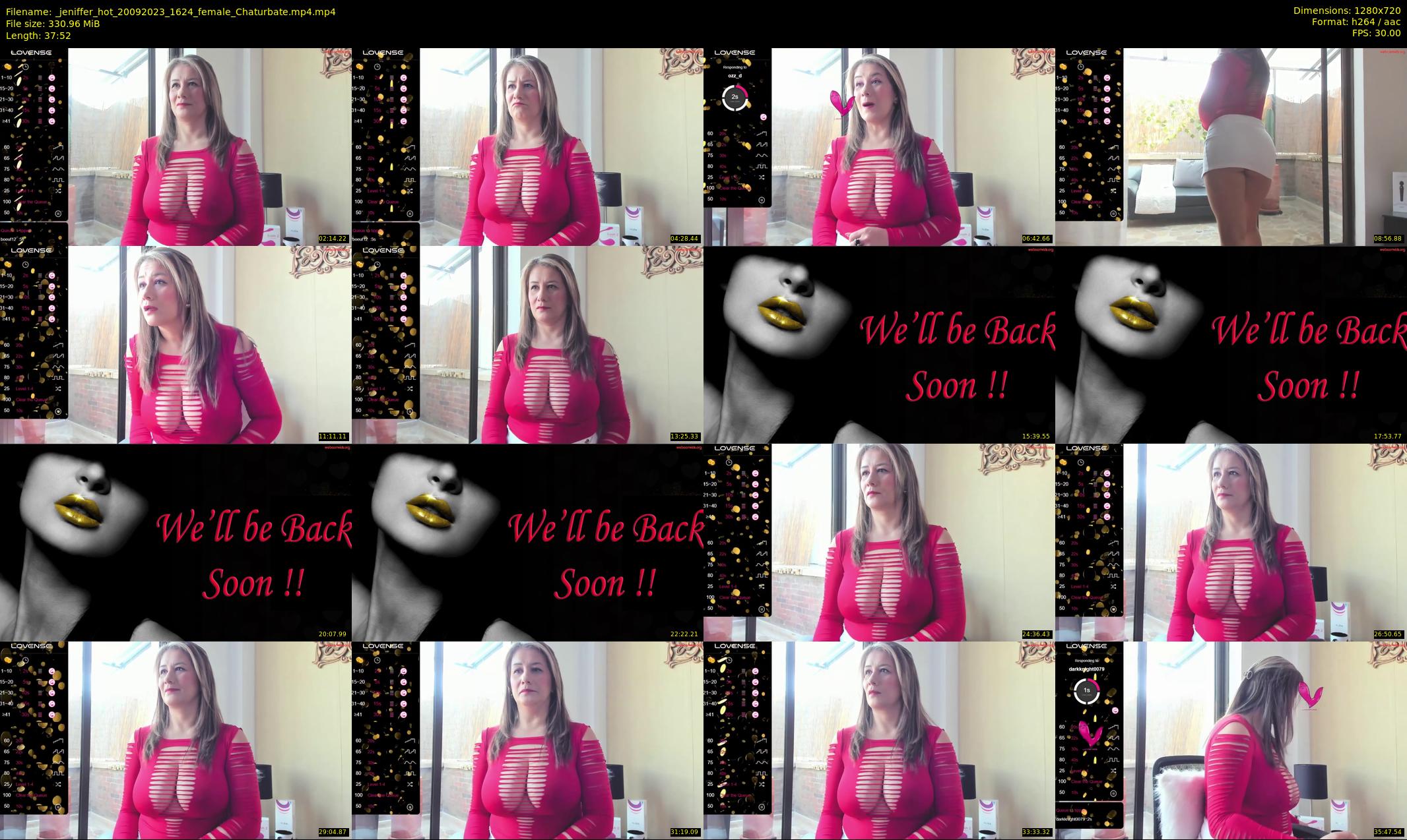 _jeniffer_hot — 38 minute Chaturbate female cam show recording, 720p, Sep 20, 2023