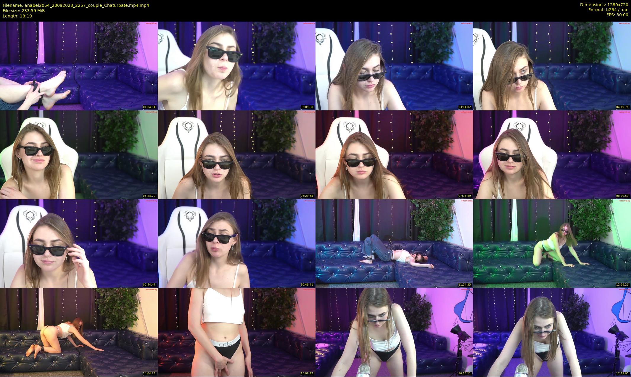 anabel2054 — 19 minute Chaturbate female cam show recording, 720p, Sep 20, 2023
