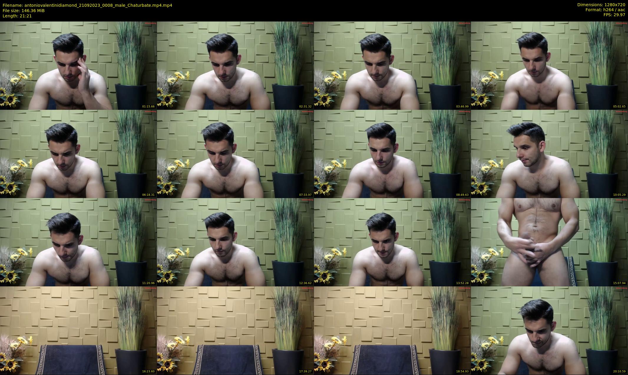 antoniovalentinidiamond — 22 minute Chaturbate male cam show recording, 720p, Sep 21, 2023
