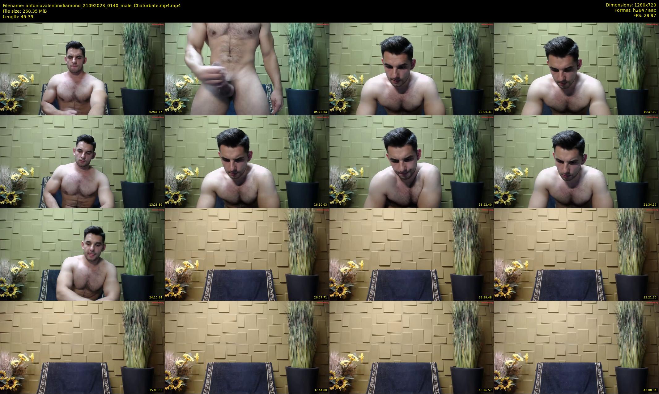 antoniovalentinidiamond — 46 minute Chaturbate male cam show recording, 720p, Sep 21, 2023