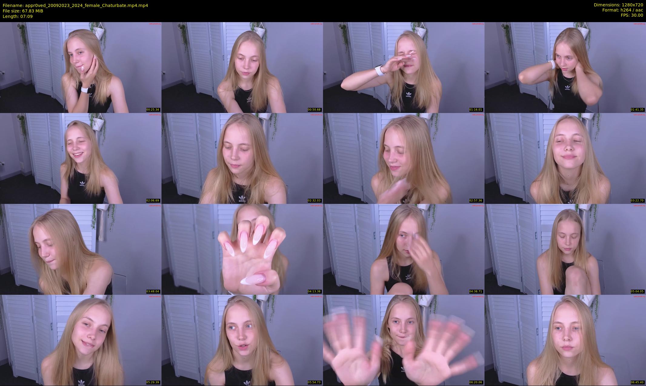 appr0ved — 8 minute Chaturbate female cam show recording, 720p, Sep 20, 2023