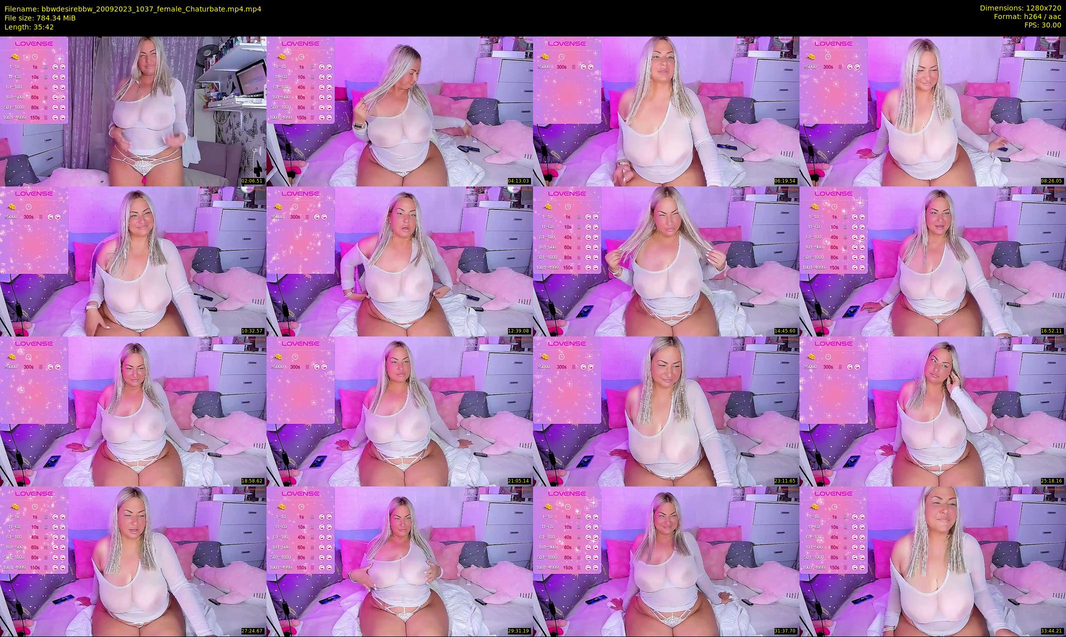 bbwdesirebbw — 36 minute Chaturbate female cam show recording, 720p, Sep 20, 2023