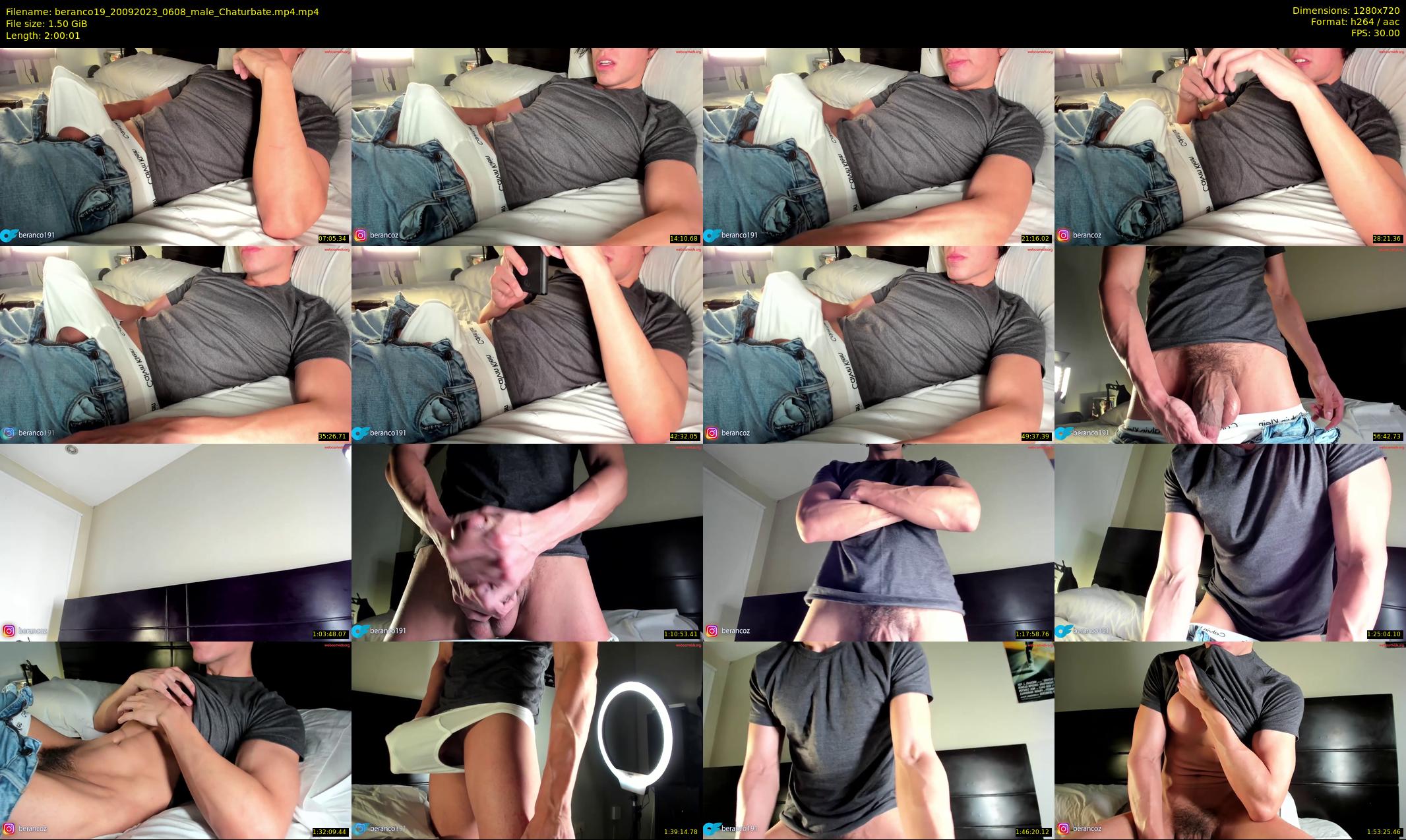 beranco19 — 121 minute Chaturbate male cam show recording, 720p, Sep 20, 2023
