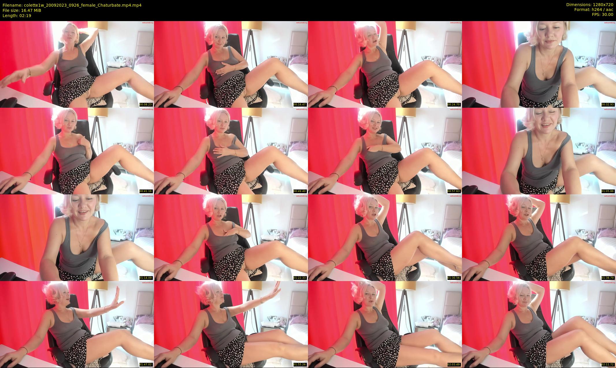 colette1w — 3 minute Chaturbate female cam show recording, 720p, Sep 20, 2023