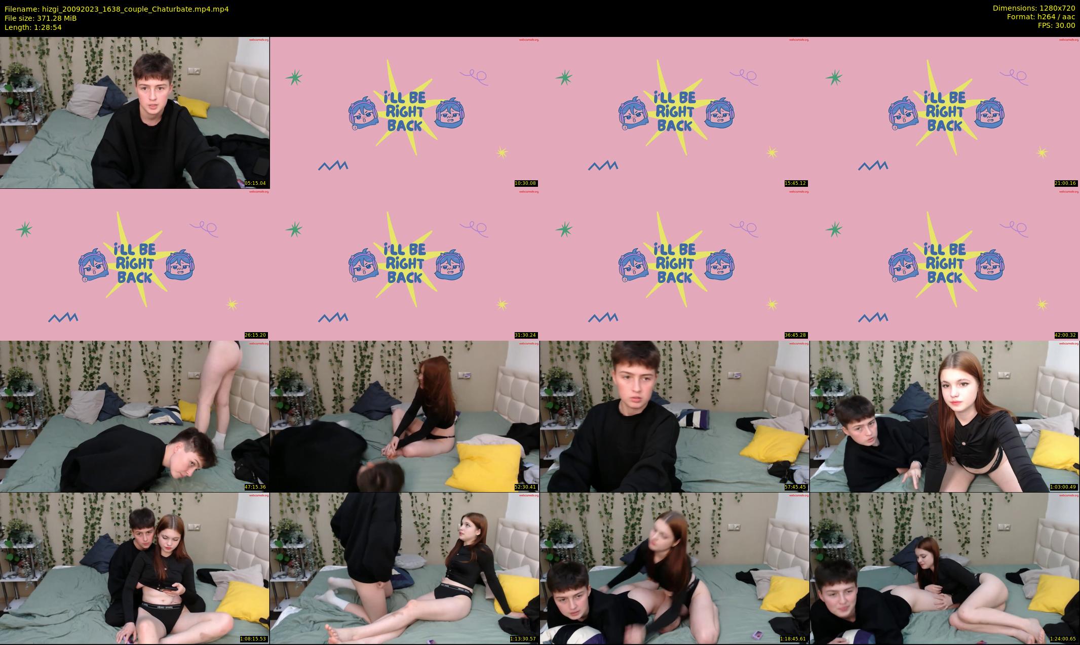 hizgi — 89 minute Chaturbate couple cam show recording, 720p, Sep 20, 2023
