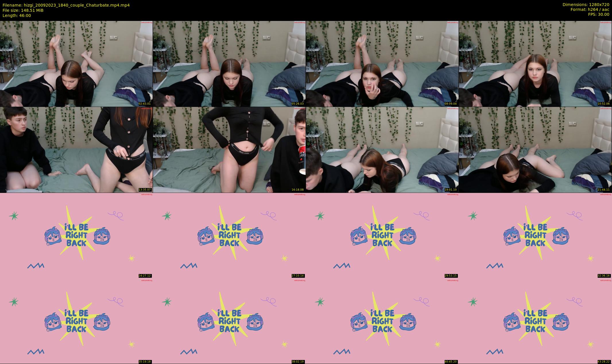hizgi — 46 minute Chaturbate couple cam show recording, 720p, Sep 20, 2023