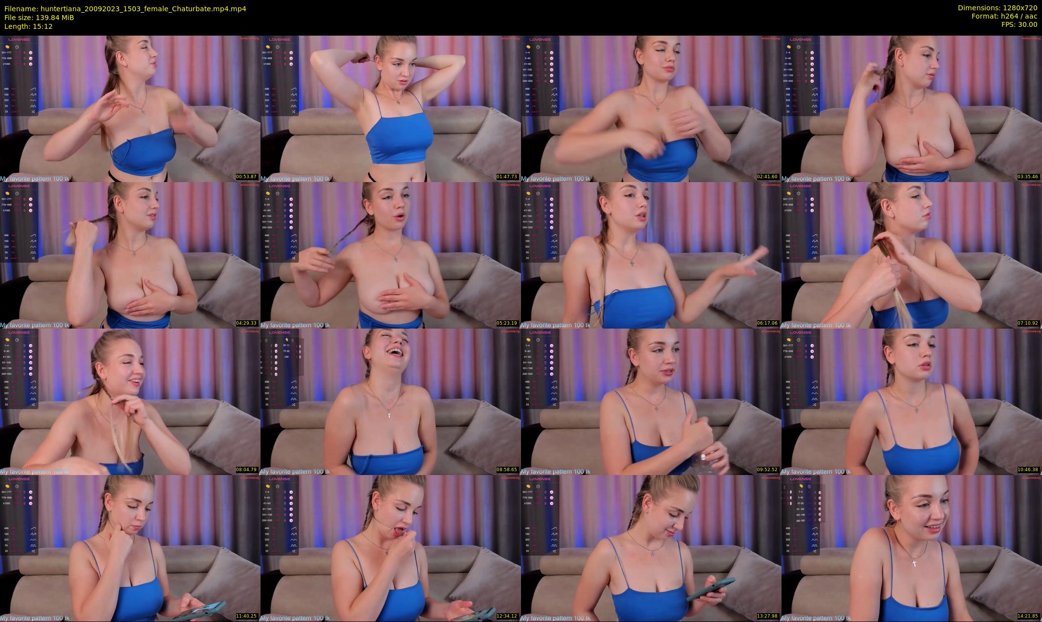 huntertiana — 16 minute Chaturbate female cam show recording, 720p, Sep 20, 2023