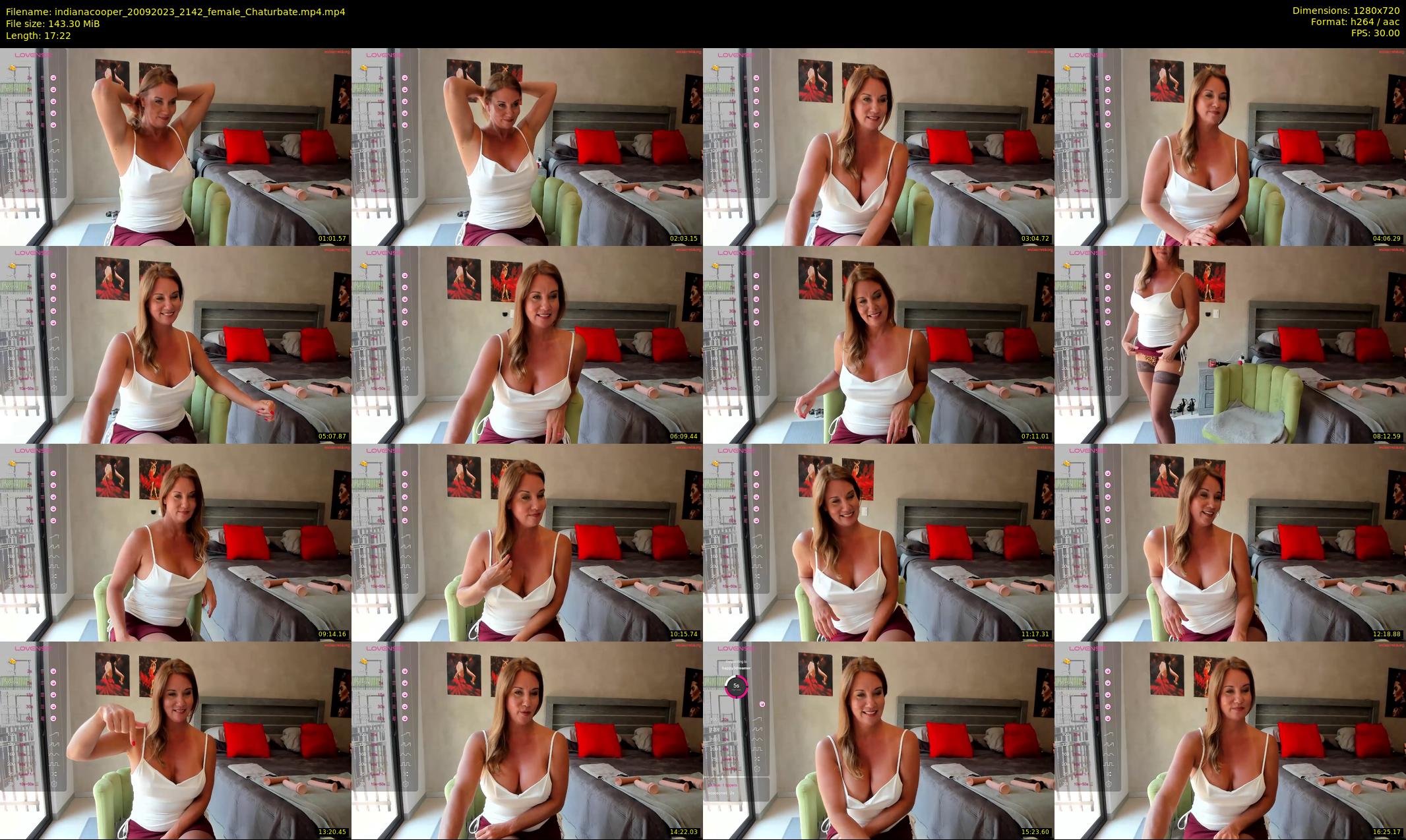 indianacooper — 18 minute Chaturbate female cam show recording, 720p, Sep 20, 2023