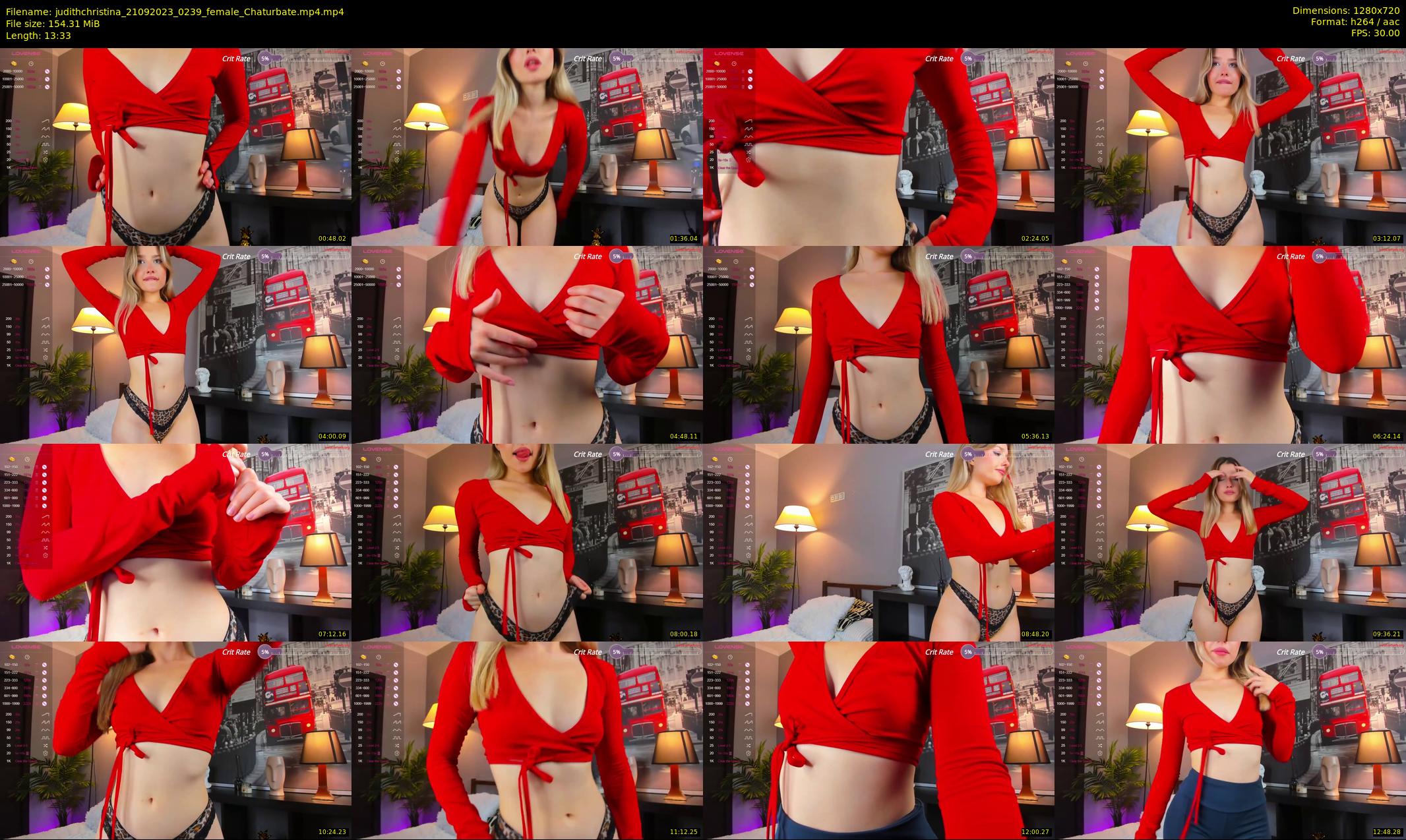 judithchristina — 14 minute Chaturbate female cam show recording, 720p, Sep 21, 2023