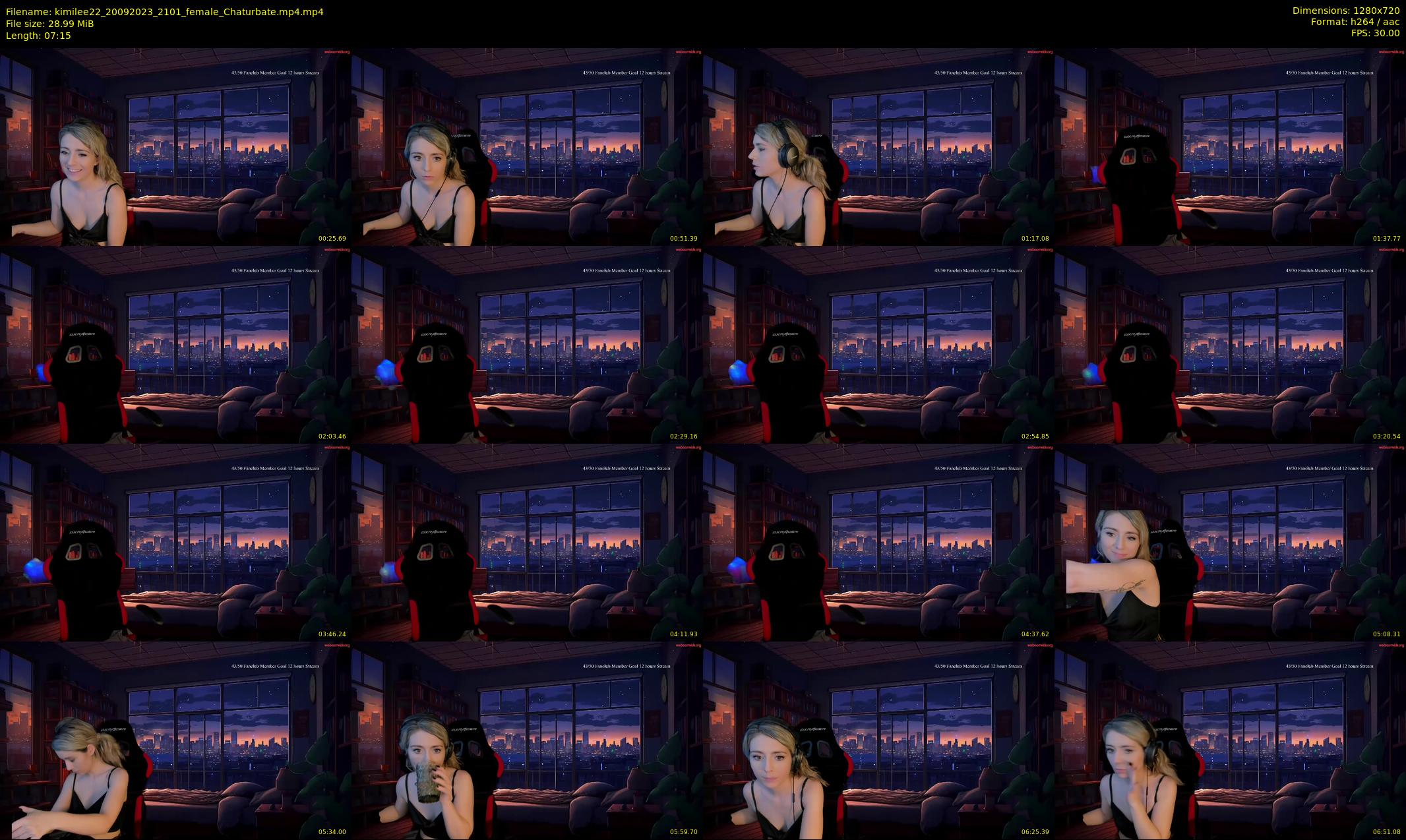 kimilee22 — 8 minute Chaturbate female cam show recording, 720p, Sep 20, 2023
