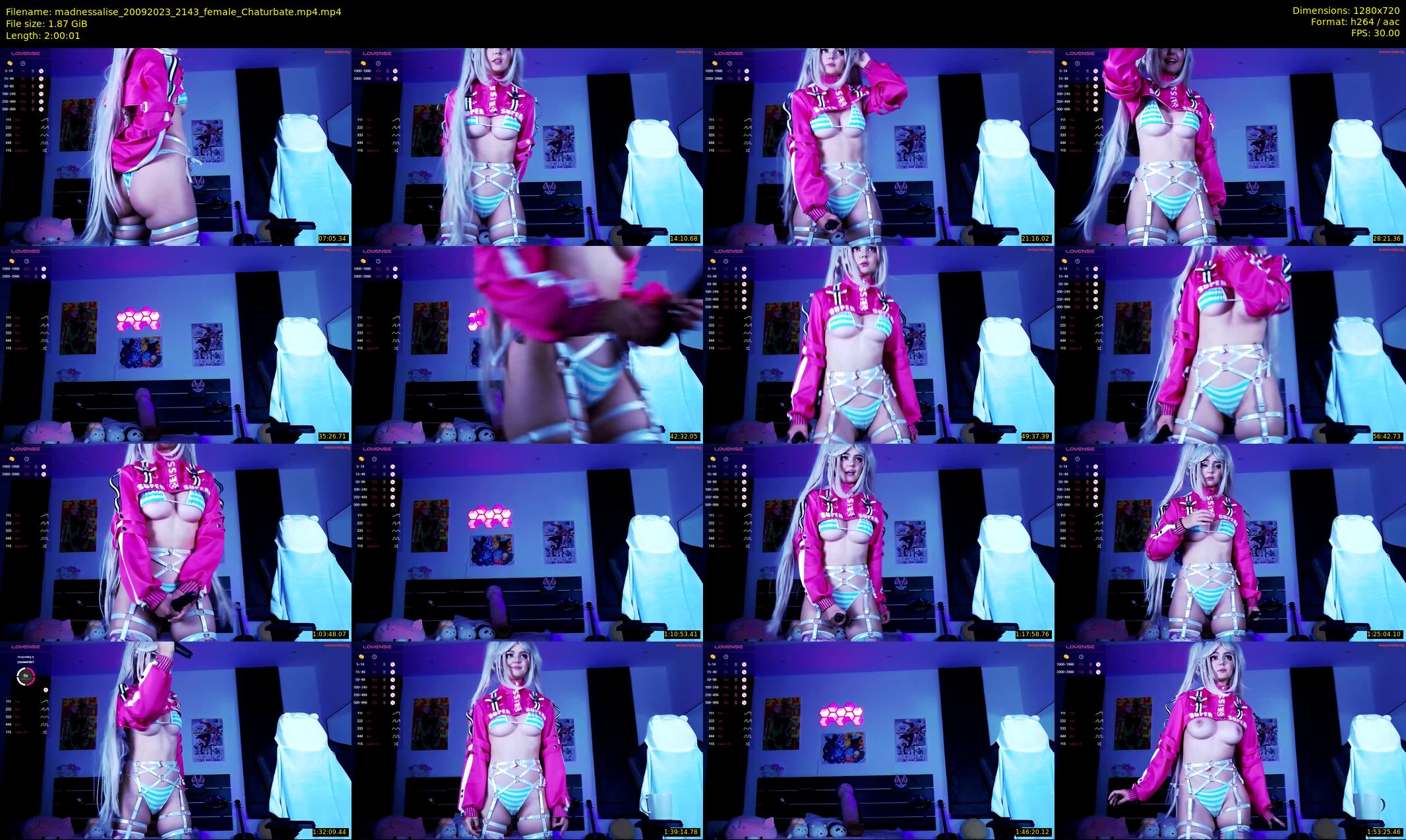 madnessalise — 121 minute Chaturbate female cam show recording, 720p, Sep 20, 2023