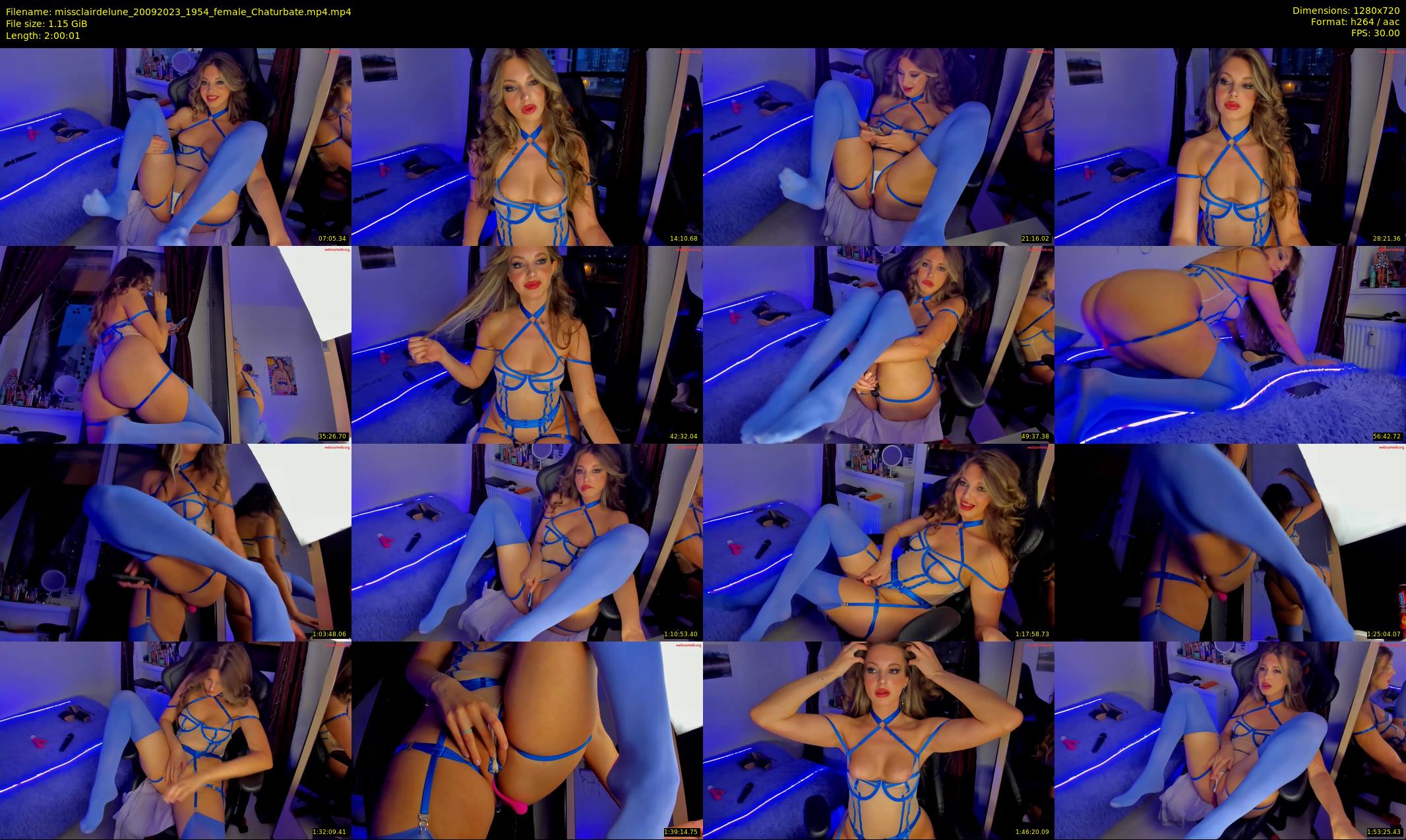 missclairdelune — 121 minute Chaturbate female cam show recording, 720p, Sep 20, 2023