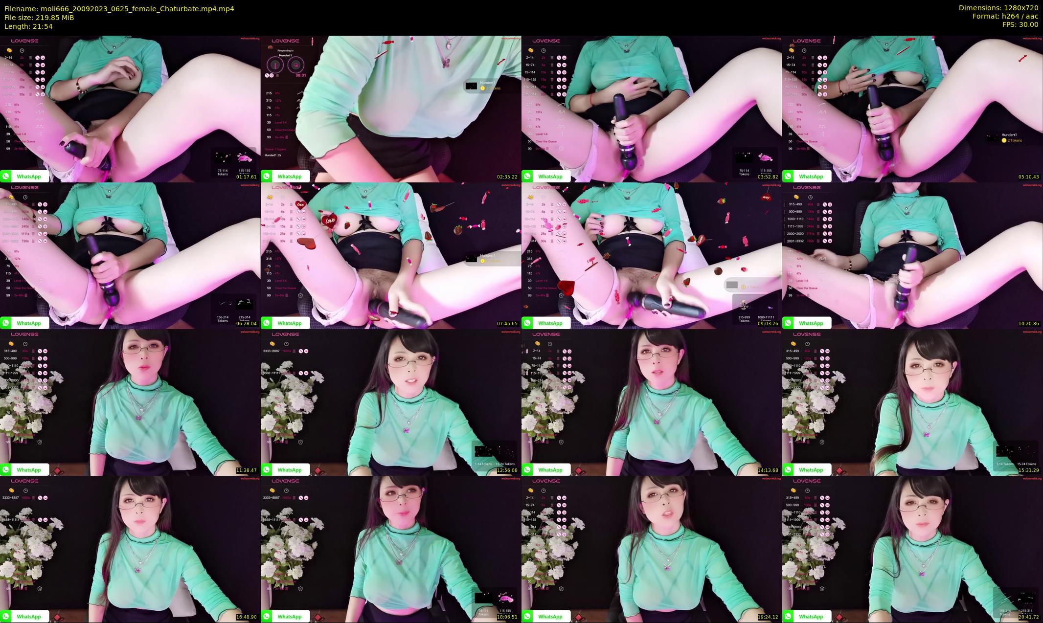 moli666 — 22 minute Chaturbate female cam show recording, 720p, Sep 20, 2023