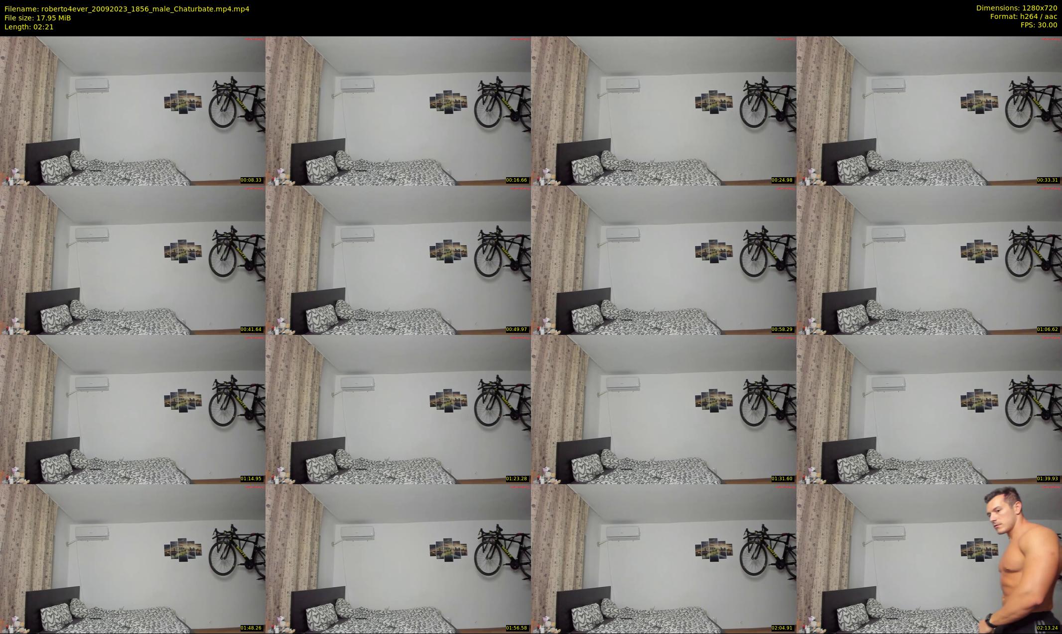 roberto4ever — 3 minute Chaturbate male cam show recording, 720p, Sep 20, 2023