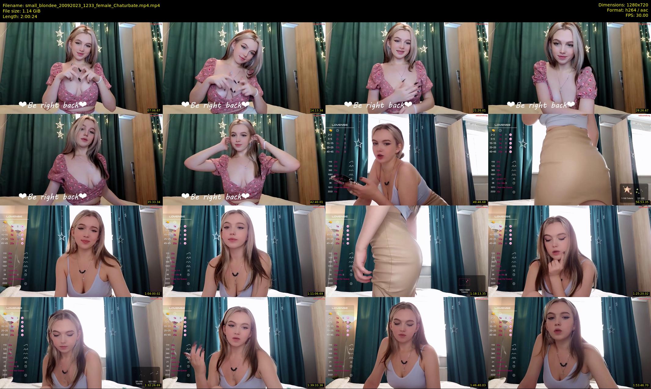 small_blondee — 121 minute Chaturbate female cam show recording, 720p, Sep 20, 2023