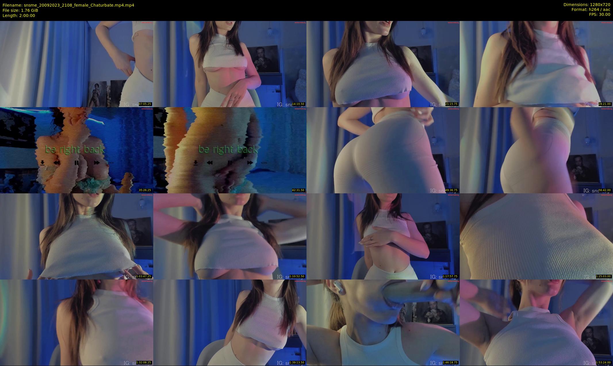 snsme — 120 minute Chaturbate female cam show recording, 720p, Sep 20, 2023