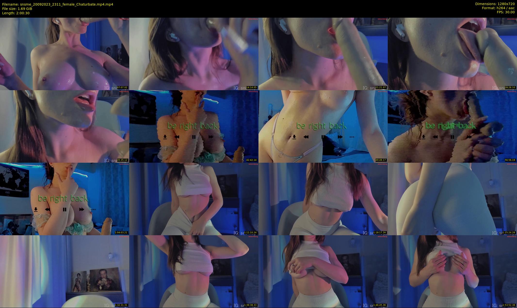 snsme — 121 minute Chaturbate female cam show recording, 720p, Sep 20, 2023