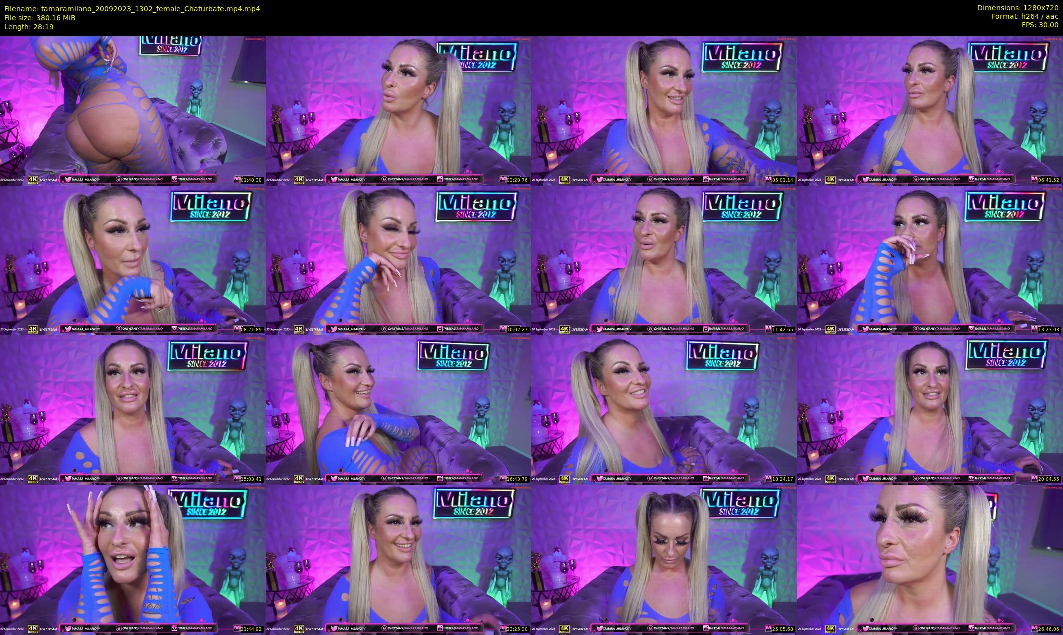 tamaramilano — 29 minute Chaturbate female cam show recording, 720p, Sep 20, 2023