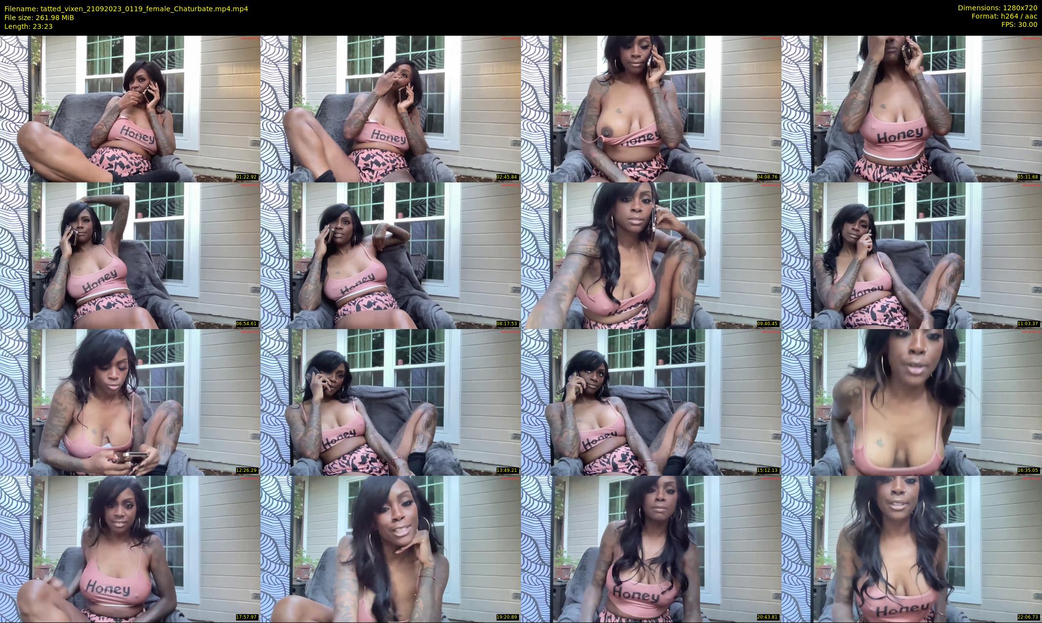 tatted_vixen — 24 minute Chaturbate female cam show recording, 720p, Sep 21, 2023