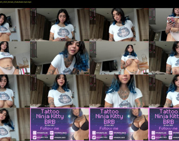tattoo_ninja_kitty — 22 minute Chaturbate female cam show recording, 720p, Sep 20, 2023