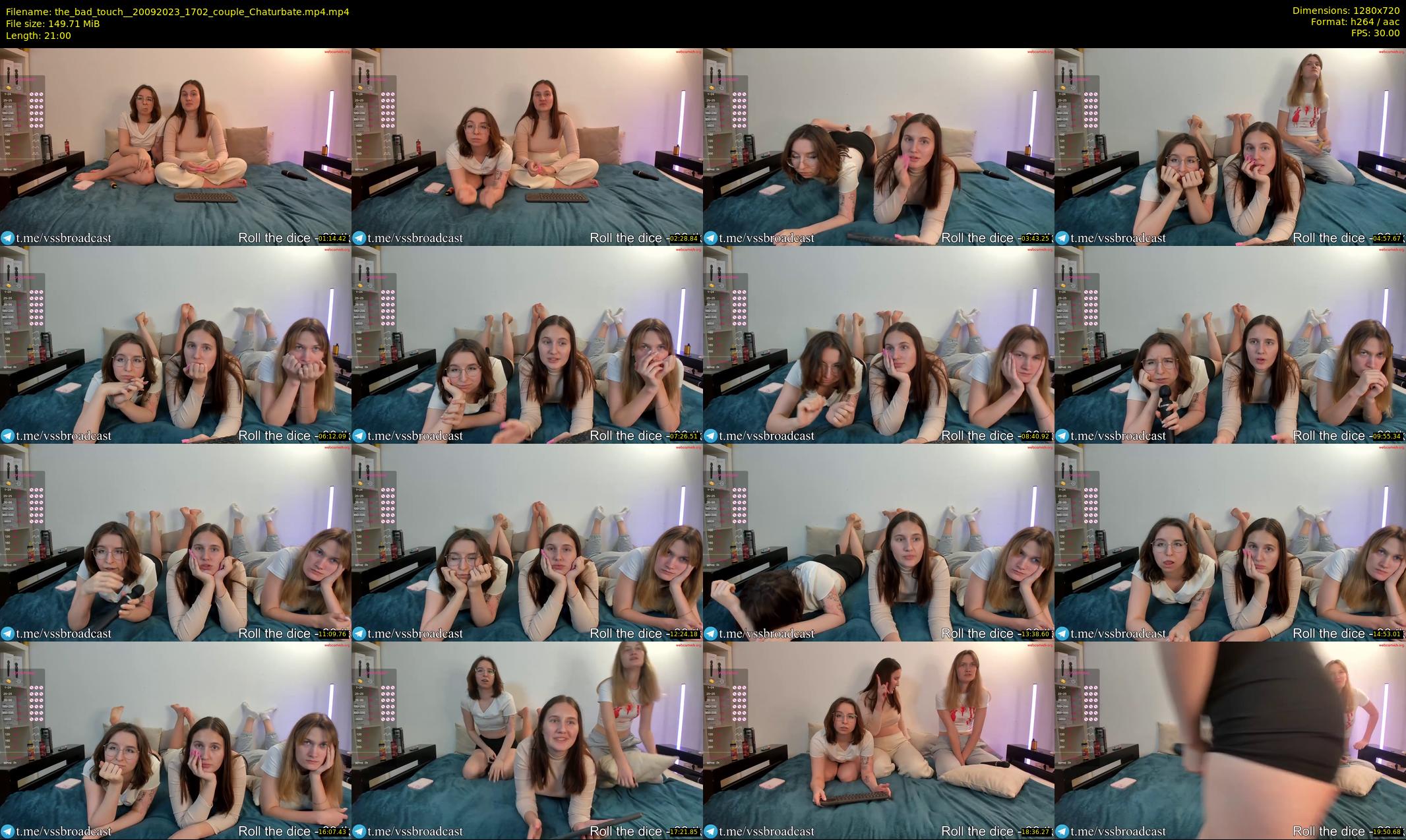 the_bad_touch_ — 21 minute Chaturbate couple cam show recording, 720p, Sep 20, 2023