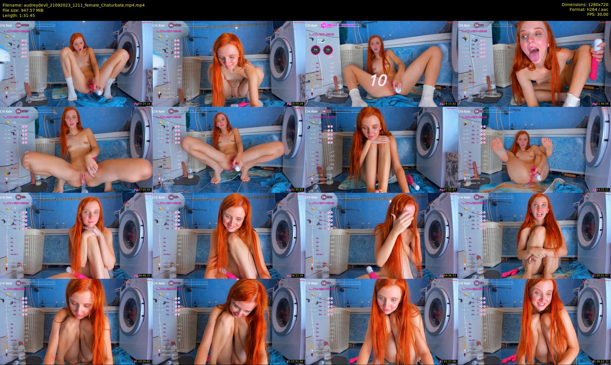 audreydevil — 92 minute Chaturbate female cam show recording, 720p, Sep 21, 2023