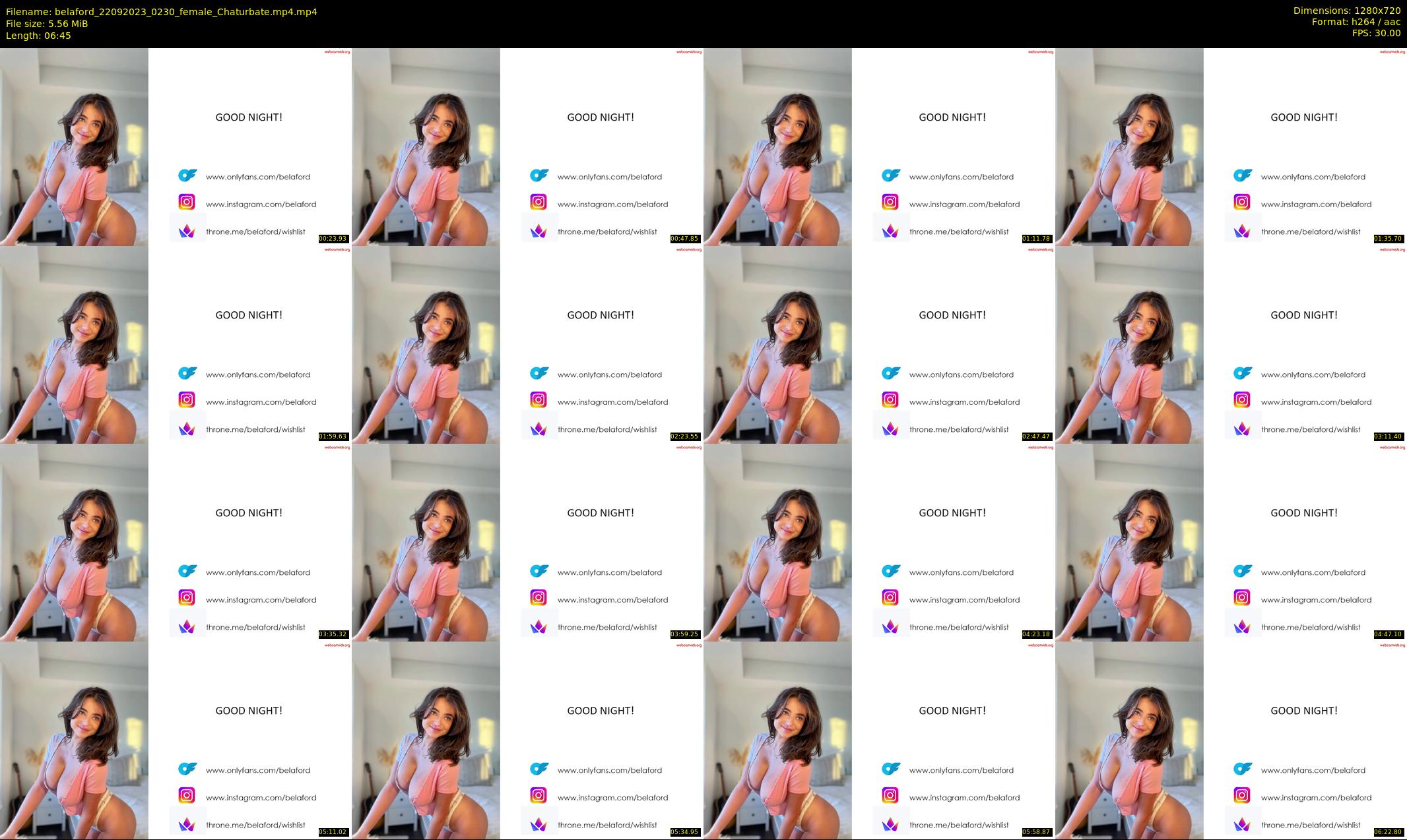 belaford — 7 minute Chaturbate female cam show recording, 720p, Sep 22, 2023