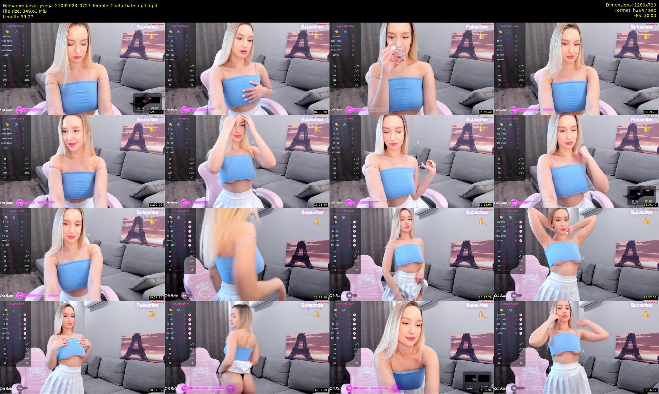 beverlyvega — 40 minute Chaturbate couple cam show recording, 720p, Sep 21, 2023