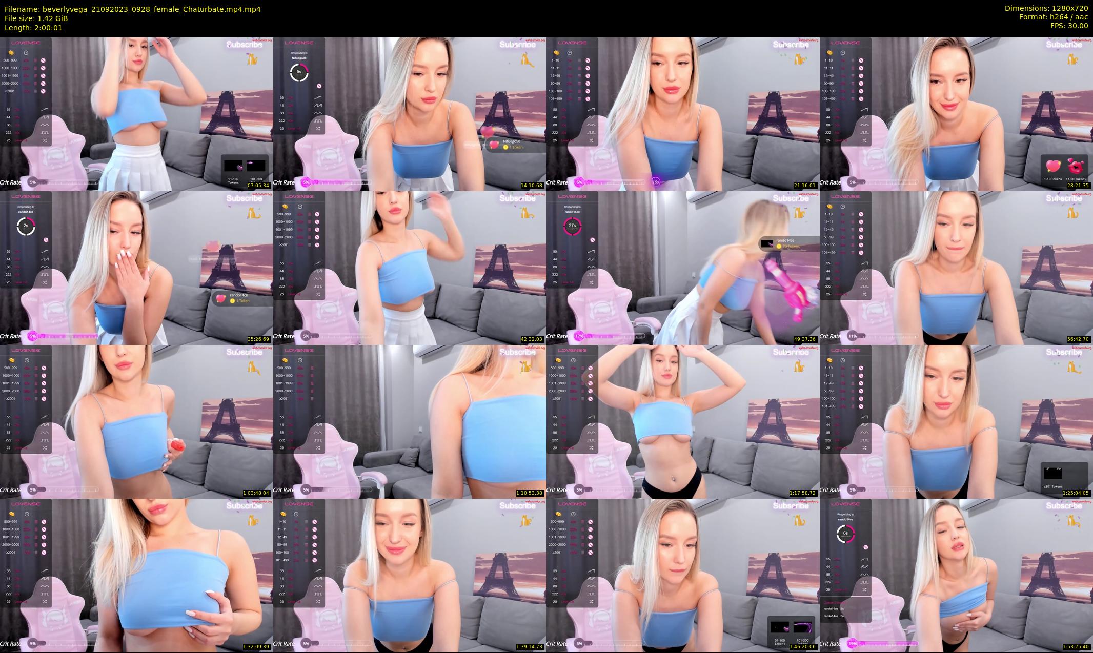 beverlyvega — 121 minute Chaturbate couple cam show recording, 720p, Sep 21, 2023