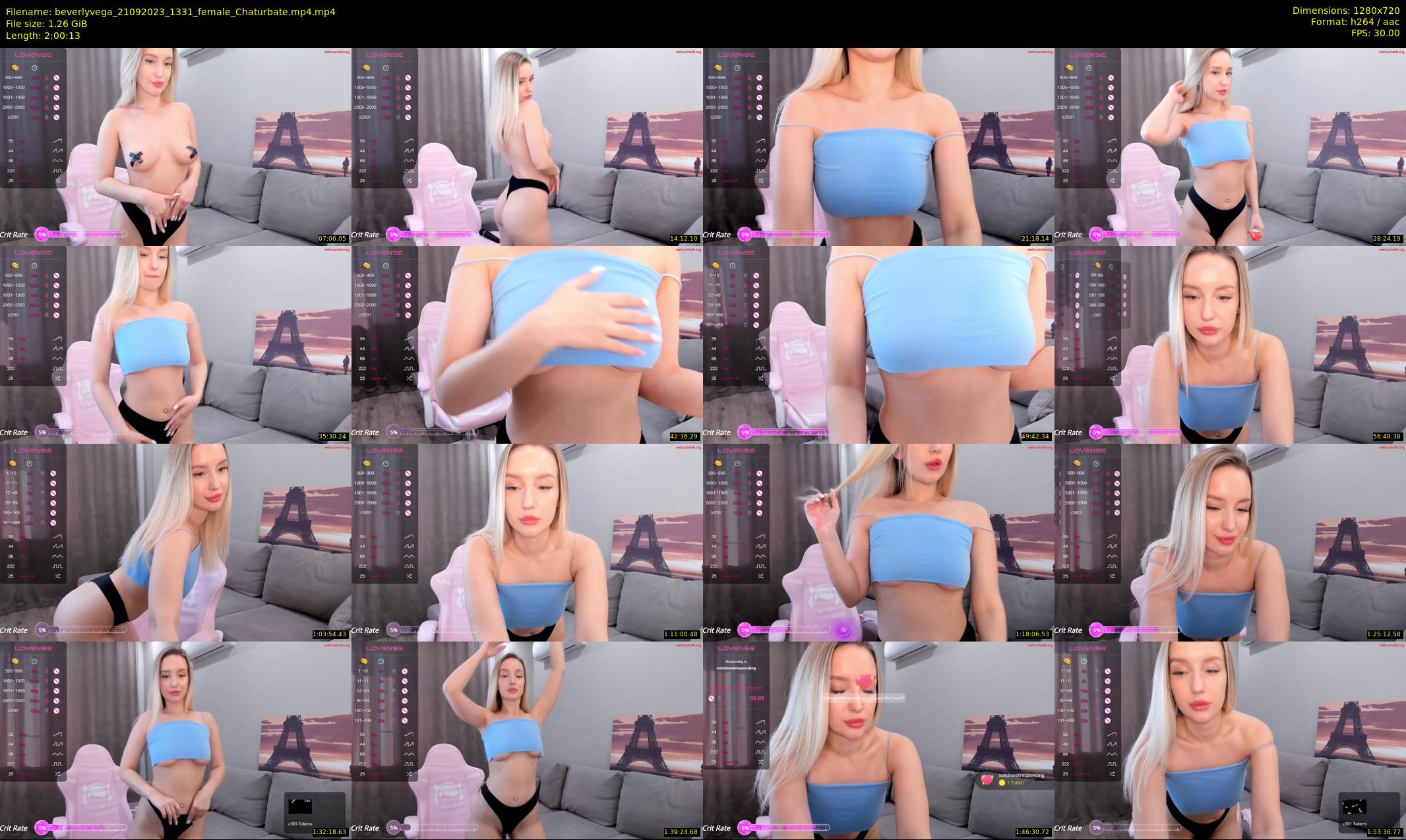beverlyvega — 121 minute Chaturbate couple cam show recording, 720p, Sep 21, 2023
