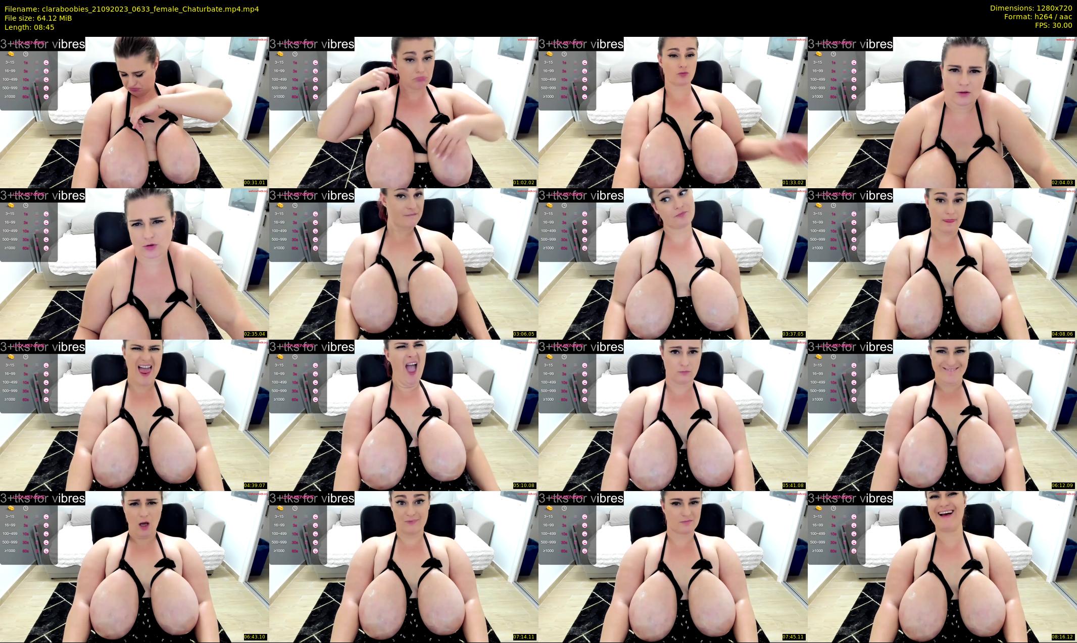 claraboobies — 9 minute Chaturbate female cam show recording, 720p, Sep 21, 2023