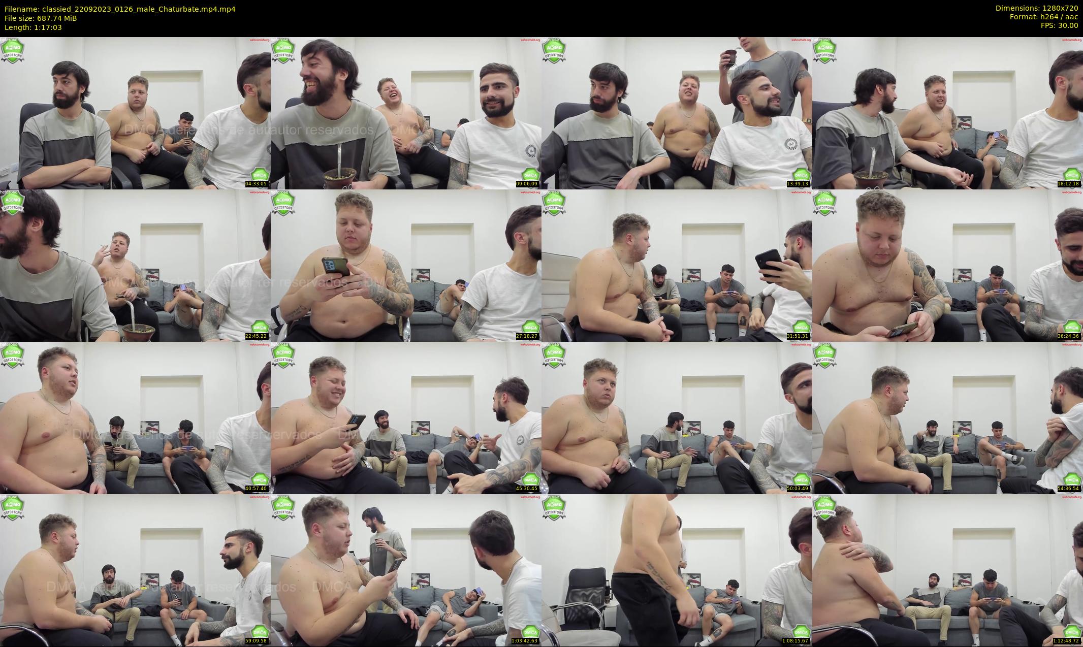 classied — 78 minute Chaturbate male cam show recording, 720p, Sep 22, 2023