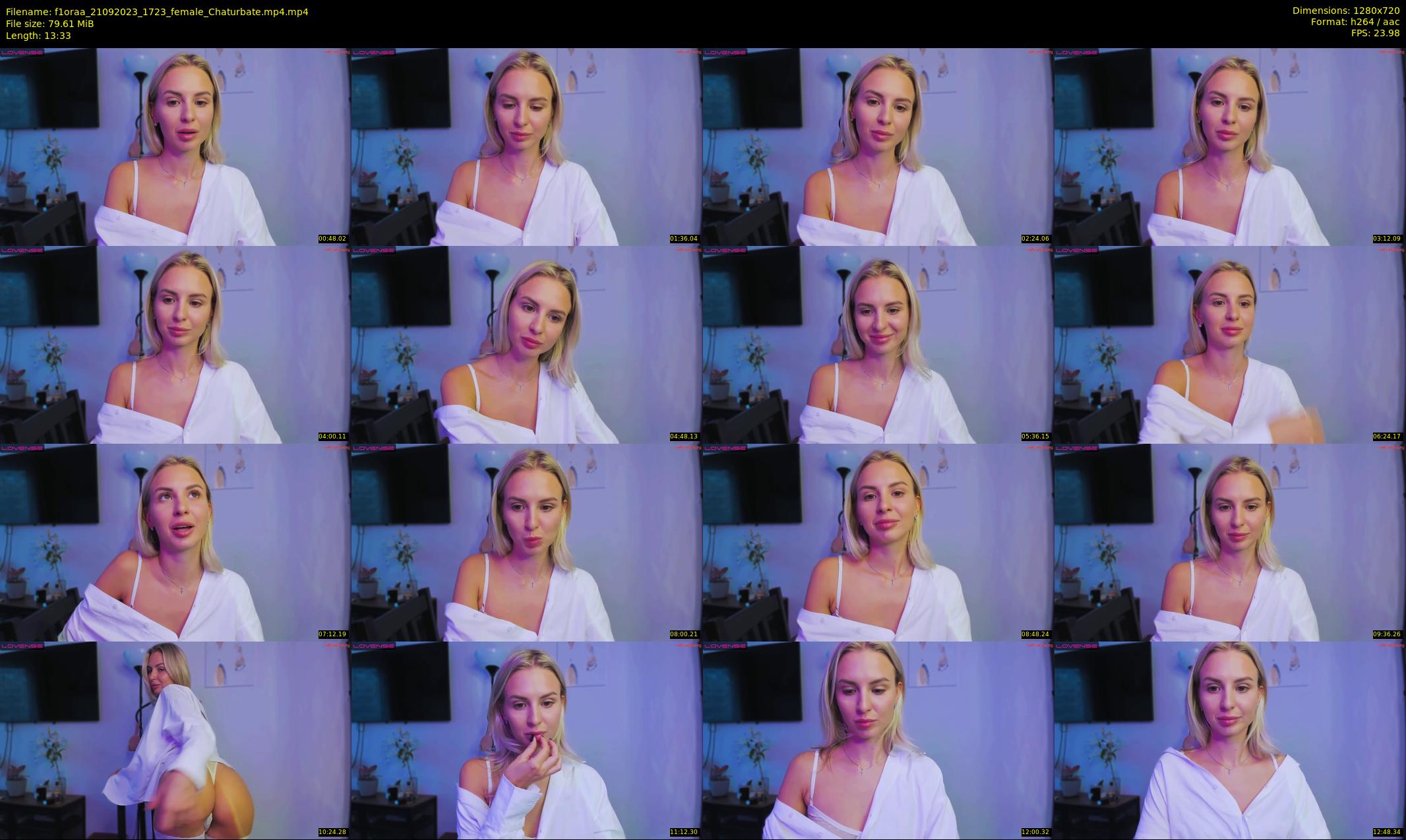 f1oraa — 14 minute Chaturbate female cam show recording, 720p, Sep 21, 2023