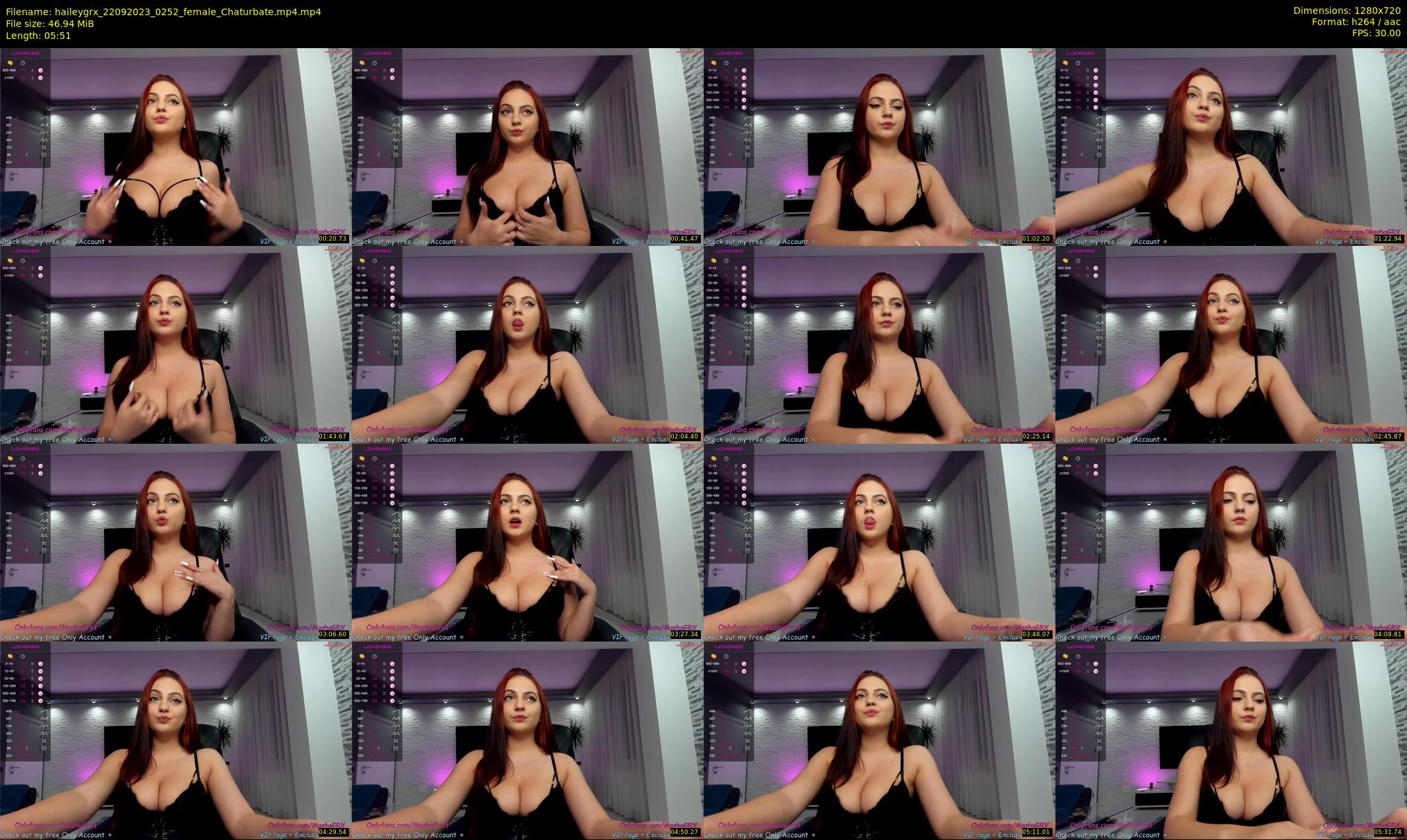haileygrx — 6 minute Chaturbate female cam show recording, 720p, Sep 22, 2023