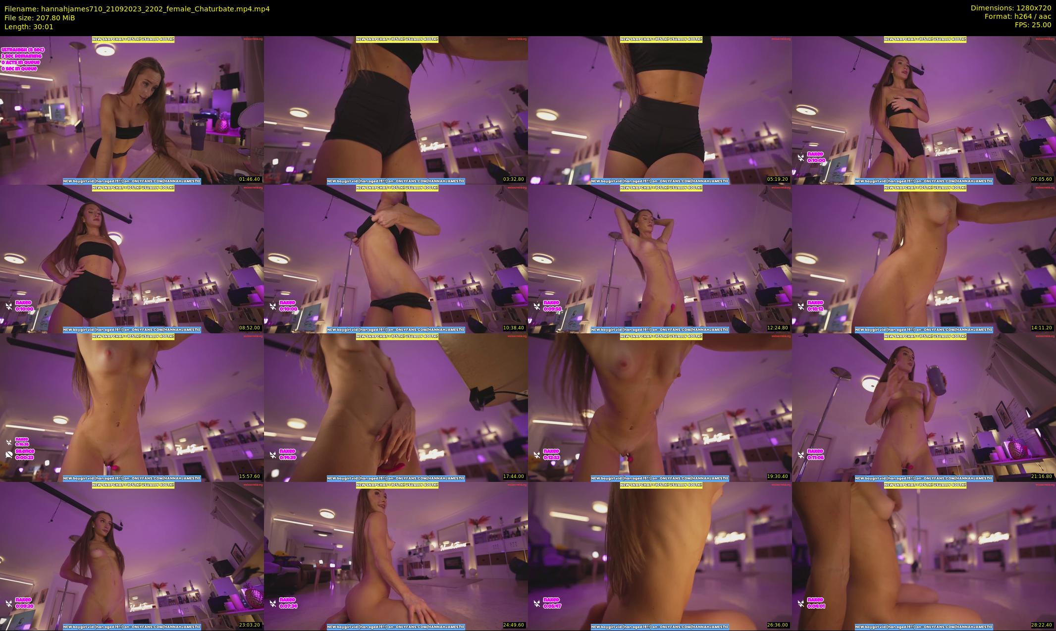 hannahjames710 — 31 minute Chaturbate female cam show recording, 720p, Sep 21, 2023