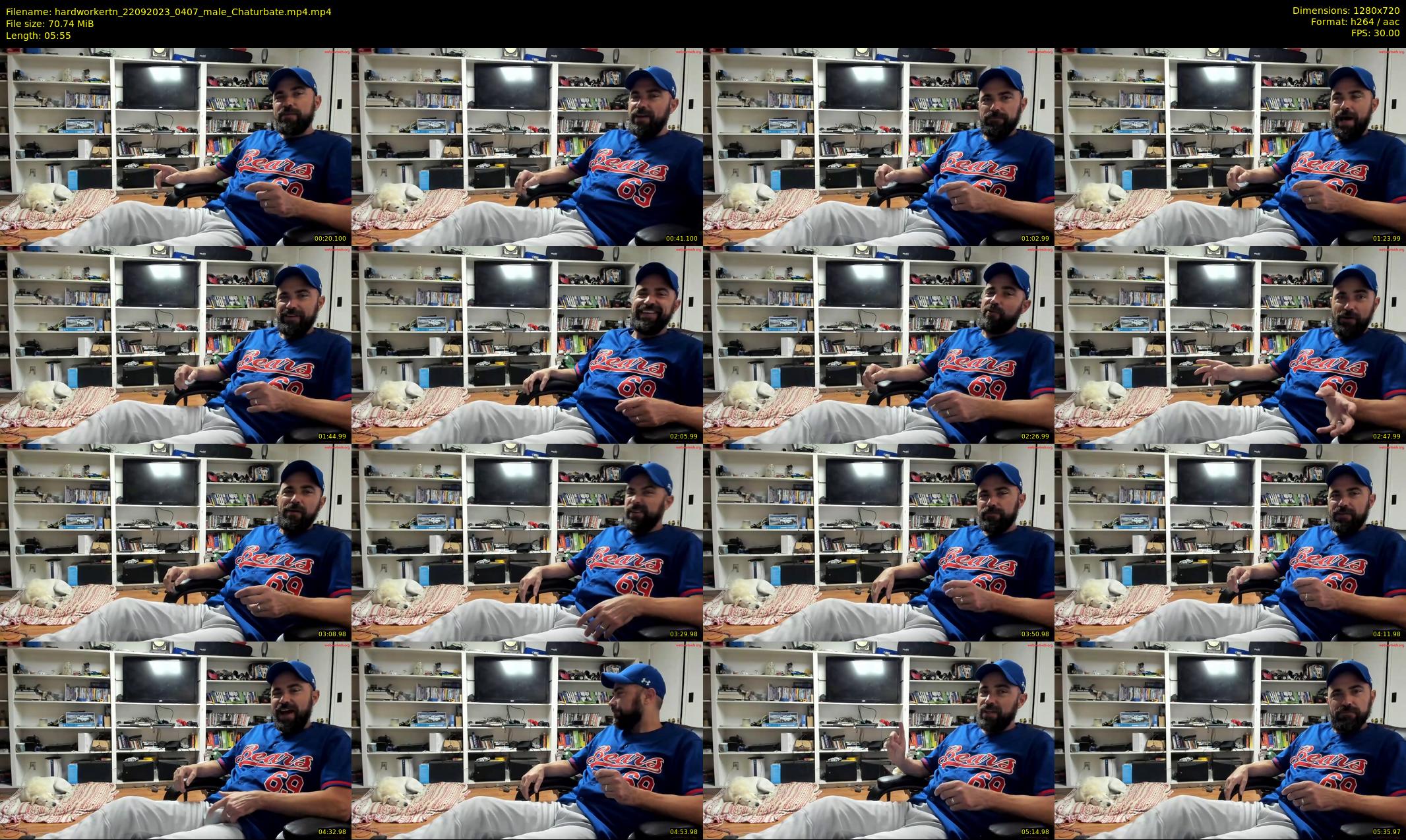 hardworkertn — 6 minute Chaturbate male cam show recording, 720p, Sep 22, 2023