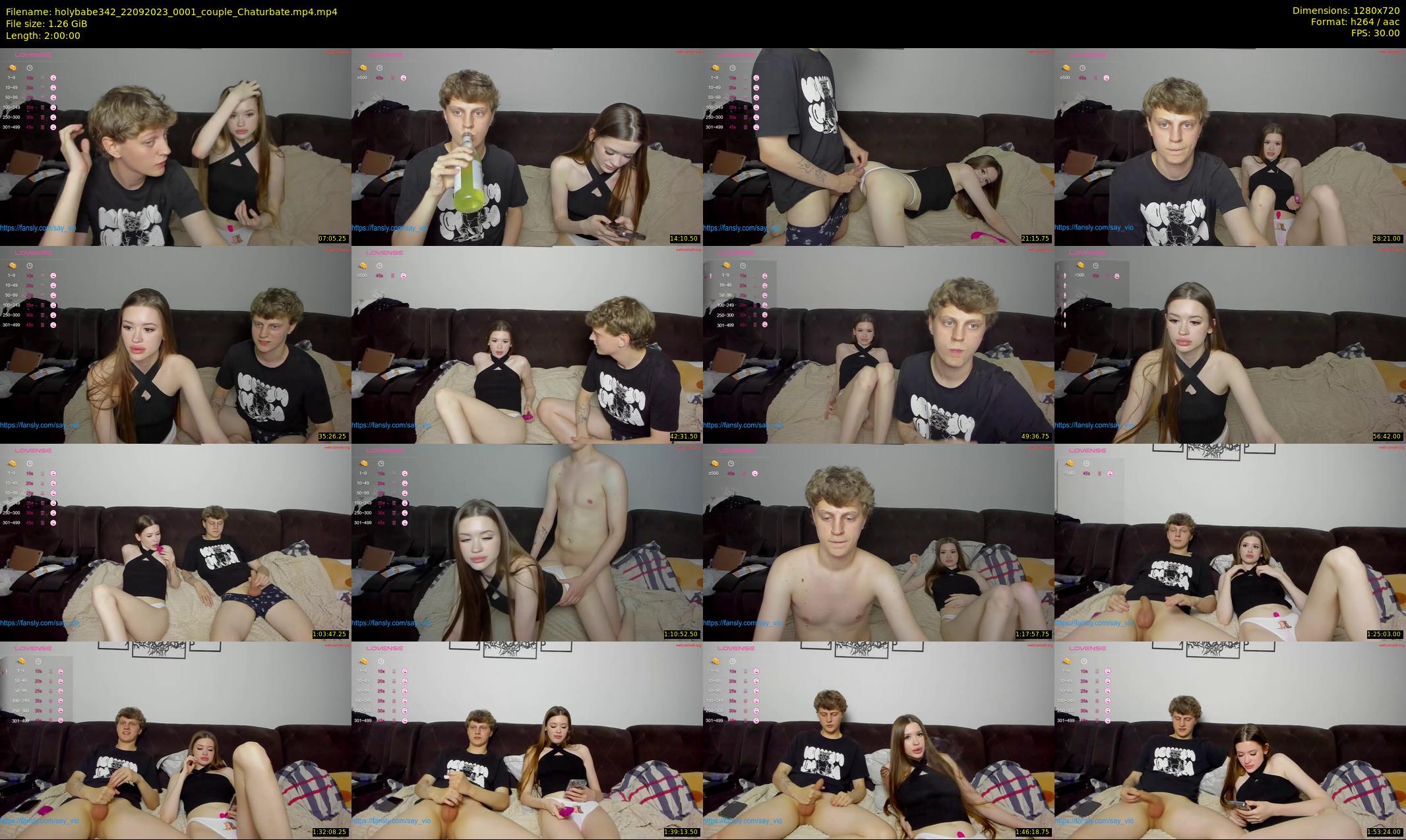 holybabe342 — 120 minute Chaturbate couple cam show recording, 720p, Sep 22, 2023