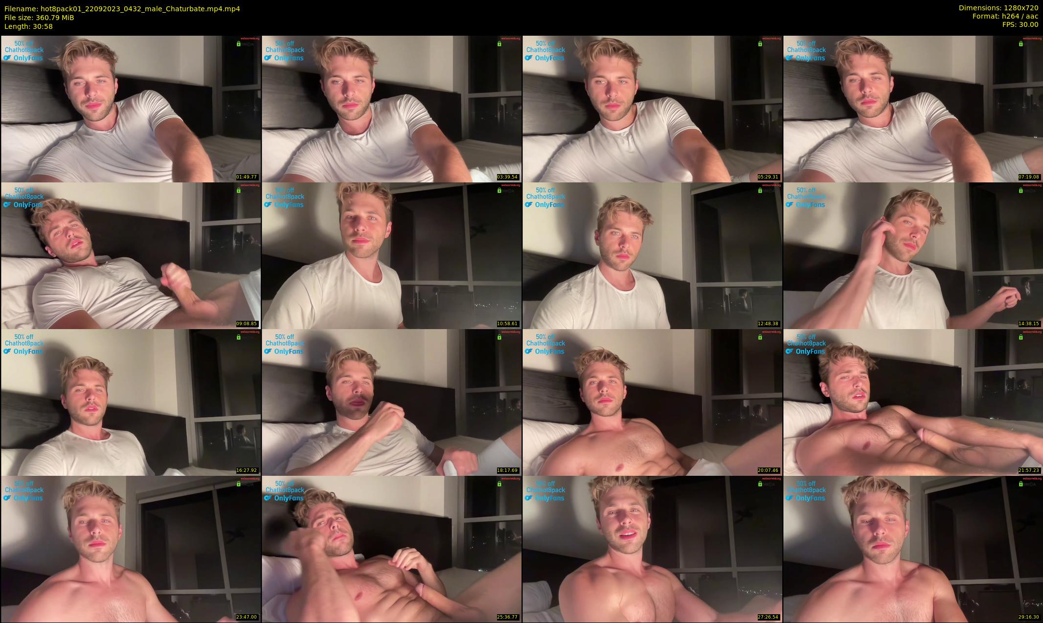 hot8pack01 — 31 minute Chaturbate male cam show recording, 720p, Sep 22, 2023