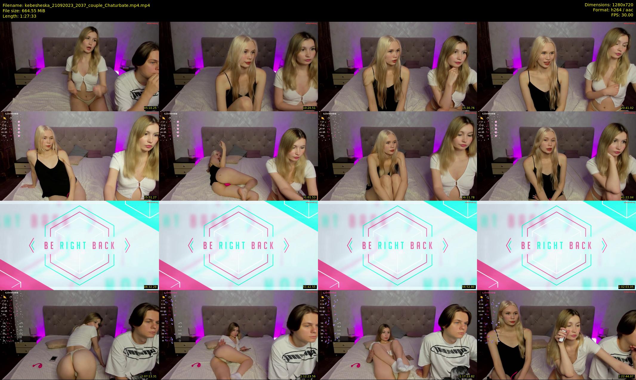 kebesheska — 88 minute Chaturbate couple cam show recording, 720p, Sep 21, 2023