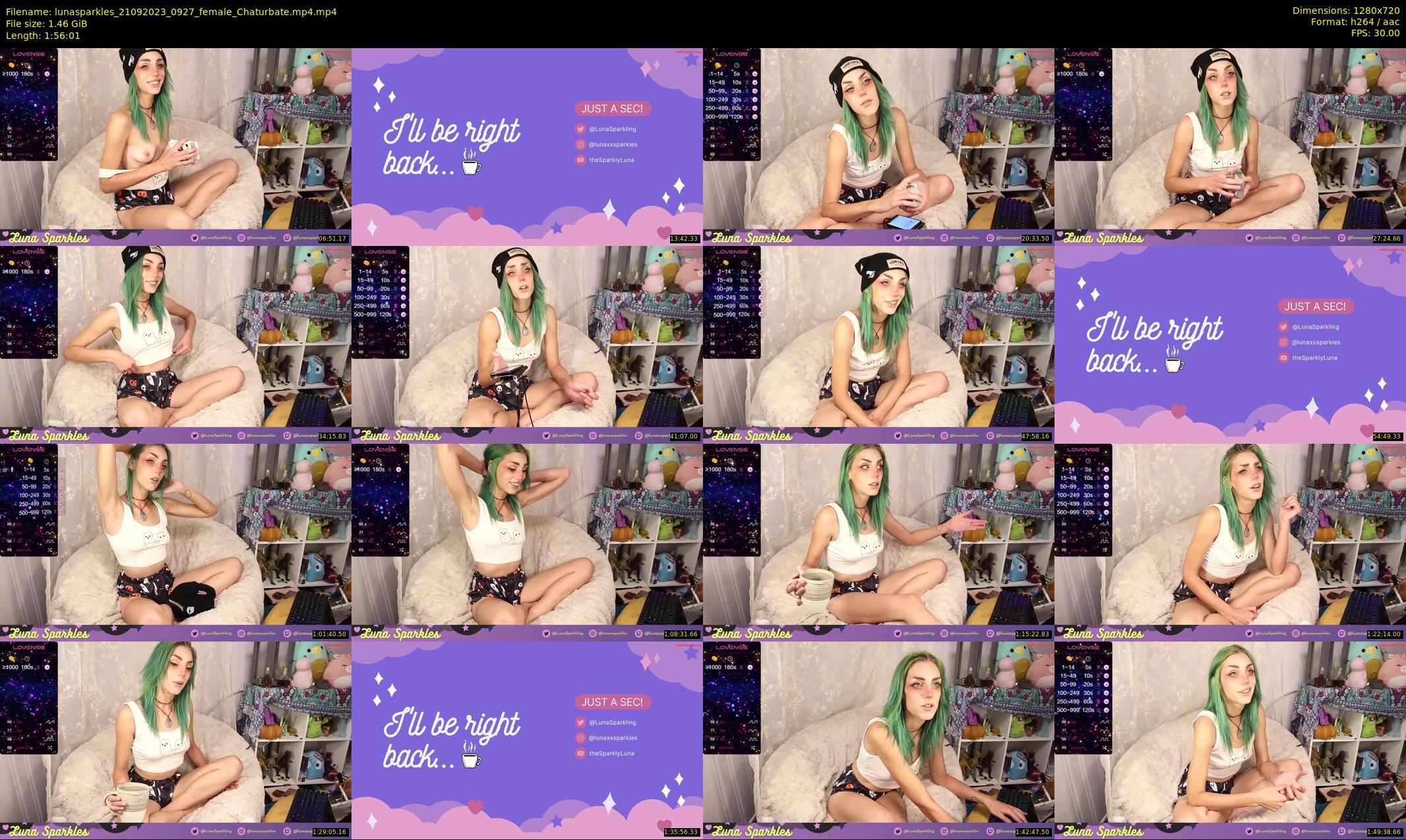 lunasparkles — 117 minute Chaturbate female cam show recording, 720p, Sep 21, 2023