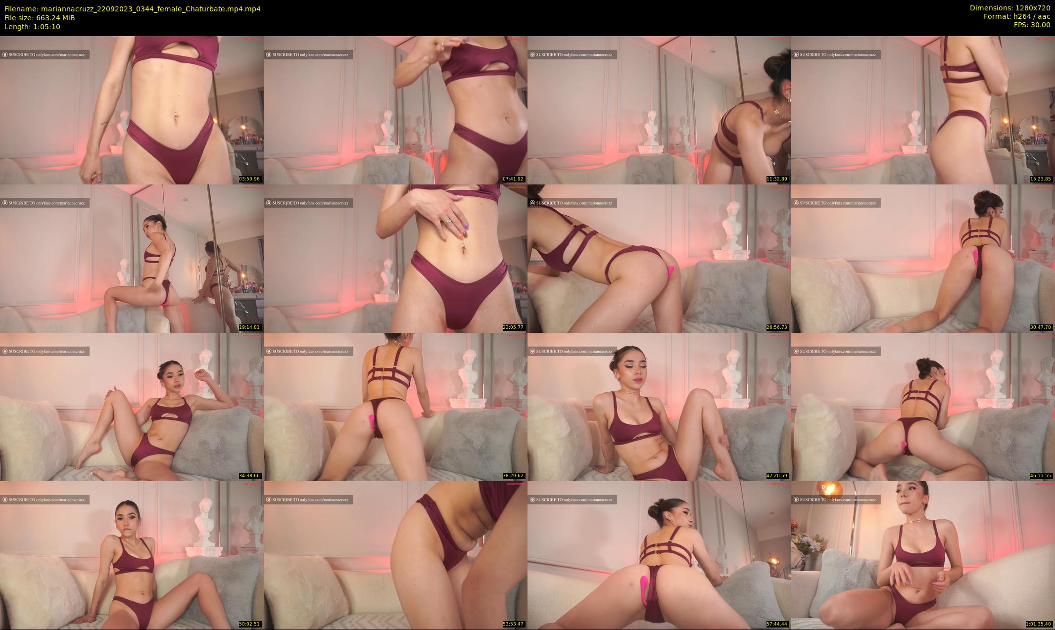 mariannacruzz — 66 minute Chaturbate female cam show recording, 720p, Sep 22, 2023