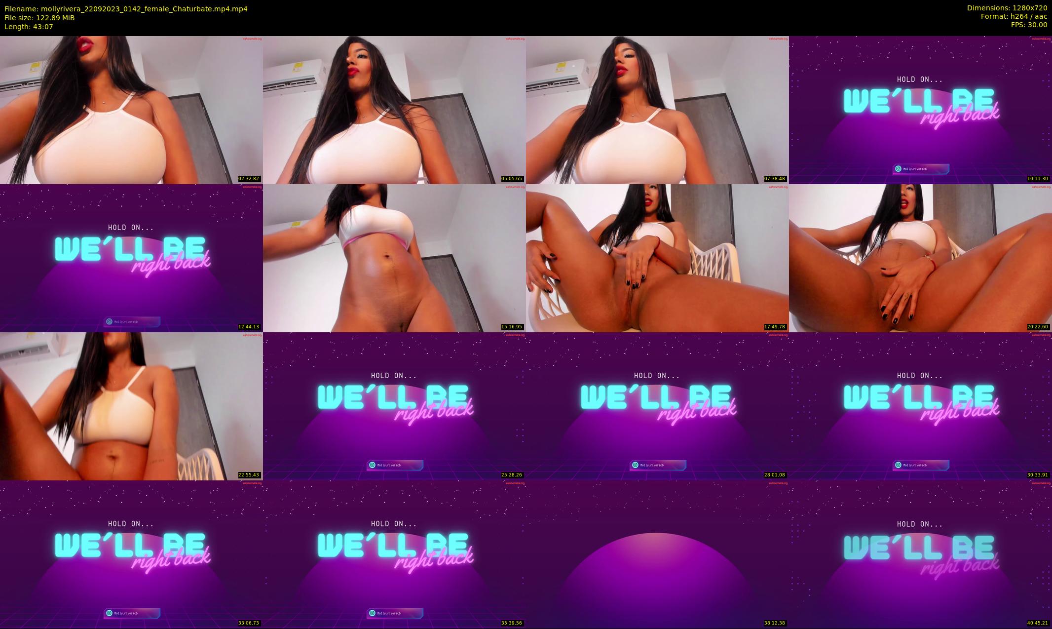 mollyrivera — 44 minute Chaturbate female cam show recording, 720p, Sep 22, 2023