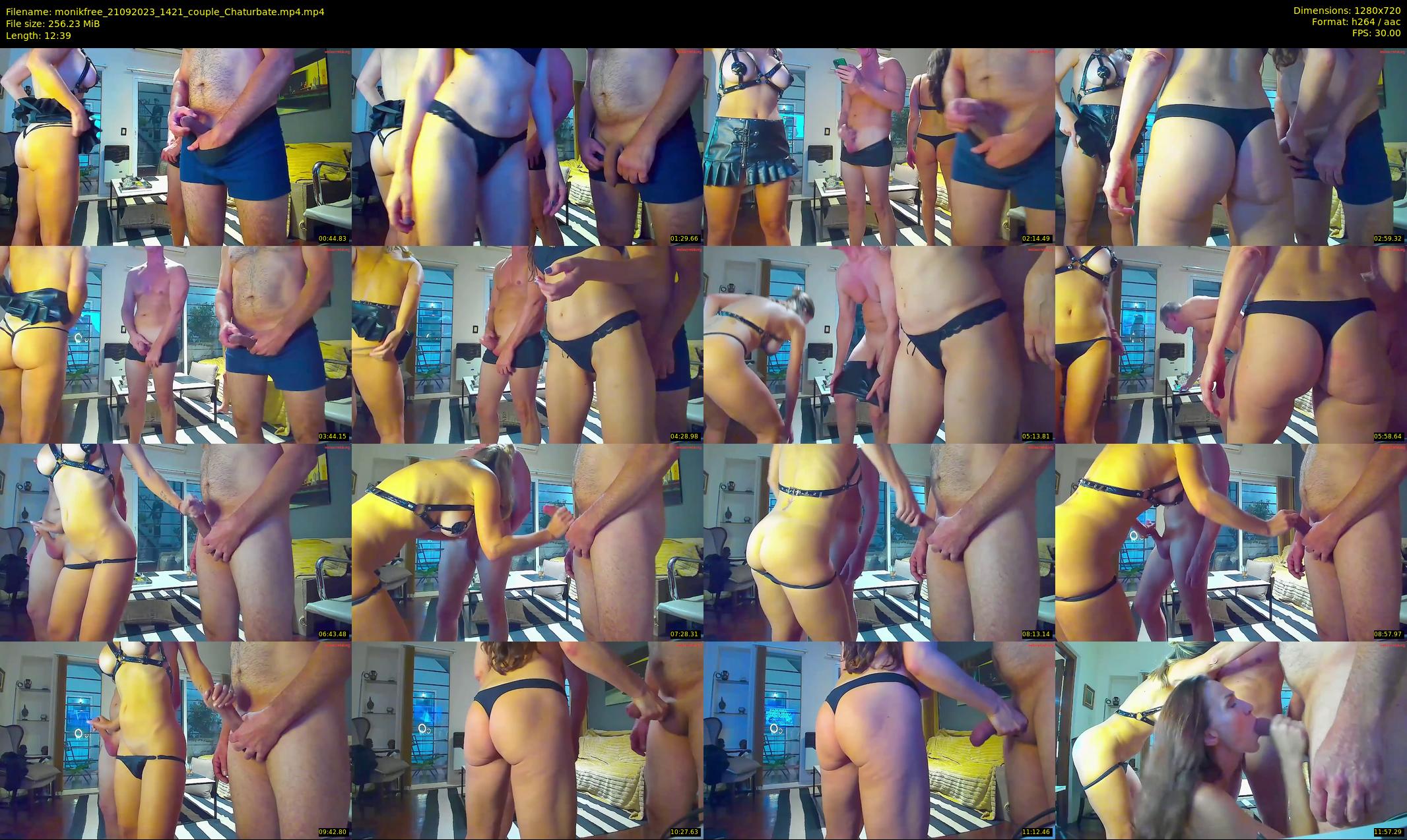 monikfree — 13 minute Chaturbate couple cam show recording, 720p, Sep 21, 2023
