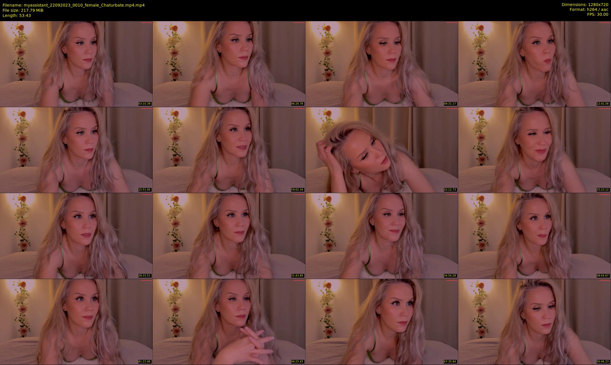 myassistant — 54 minute Chaturbate female cam show recording, 720p, Sep 22, 2023
