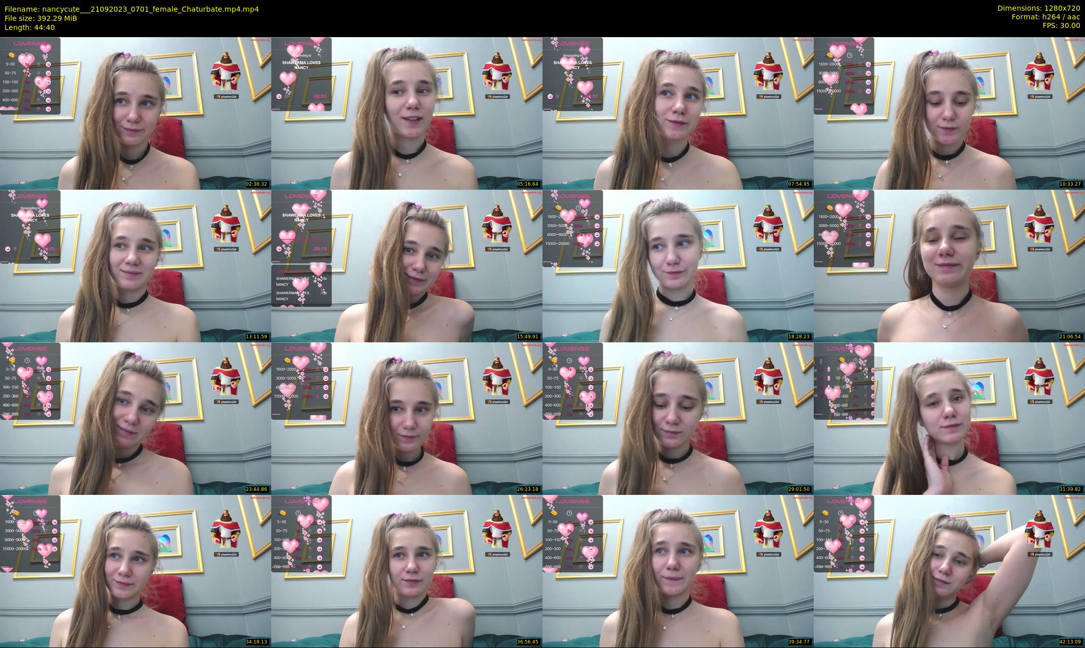 nancycute__ — 45 minute Chaturbate female cam show recording, 720p, Sep 21, 2023