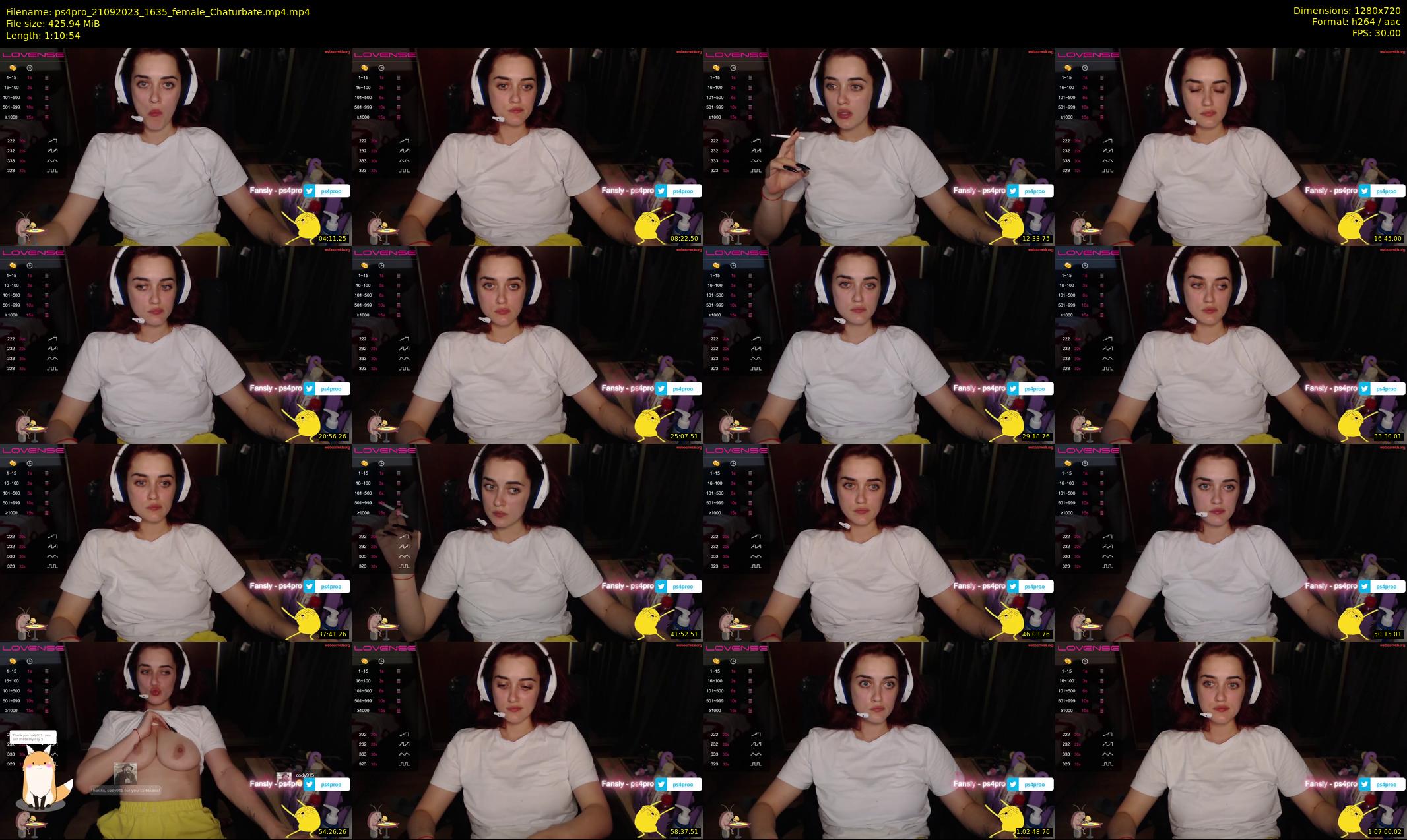 ps4pro — 71 minute Chaturbate female cam show recording, 720p, Sep 21, 2023