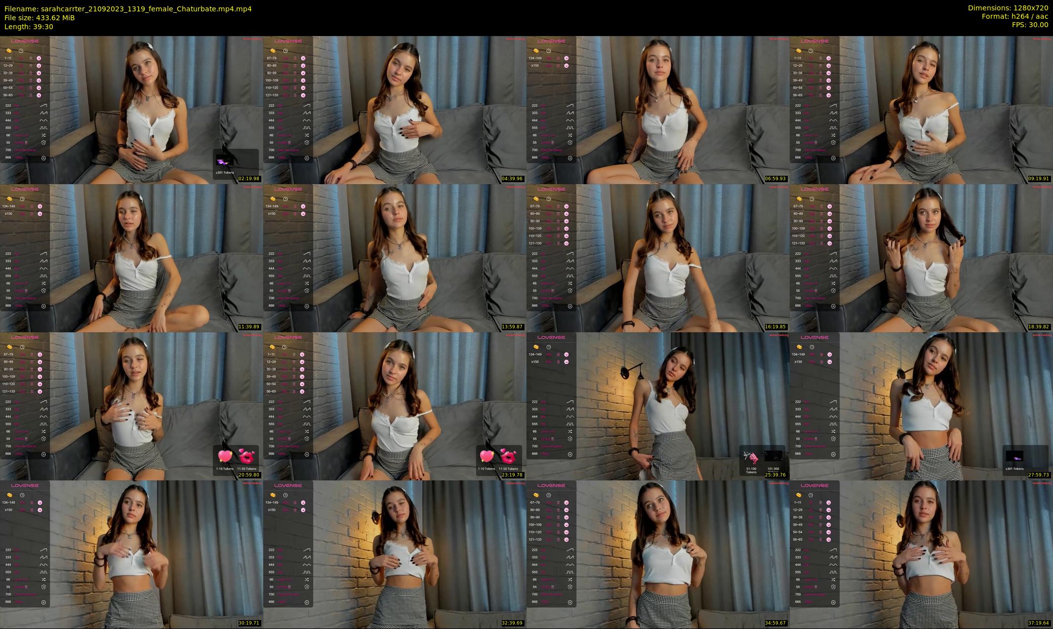 sarahcarrter — 40 minute Chaturbate female cam show recording, 720p, Sep 21, 2023