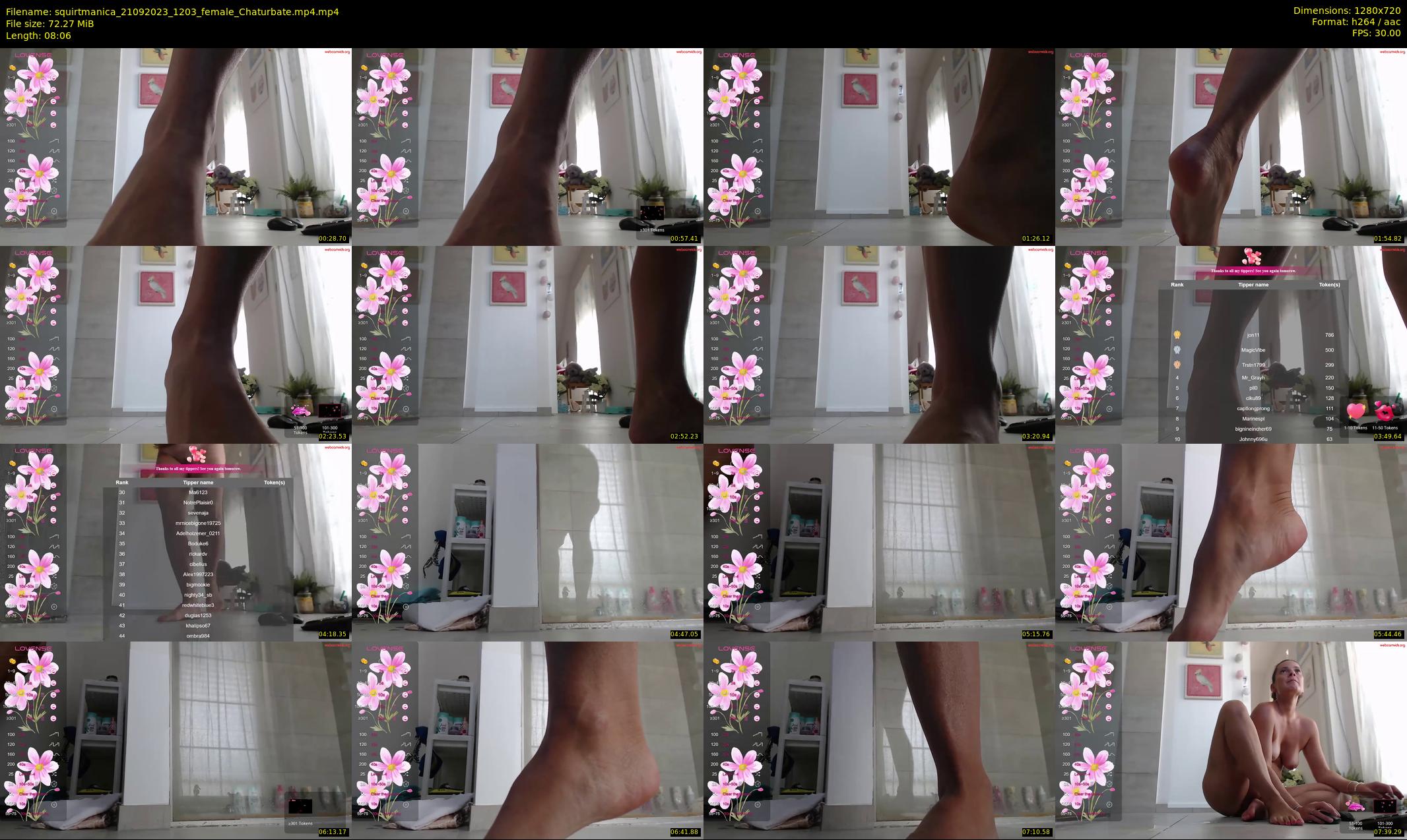 squirtmanica — 9 minute Chaturbate female cam show recording, 720p, Sep 21, 2023