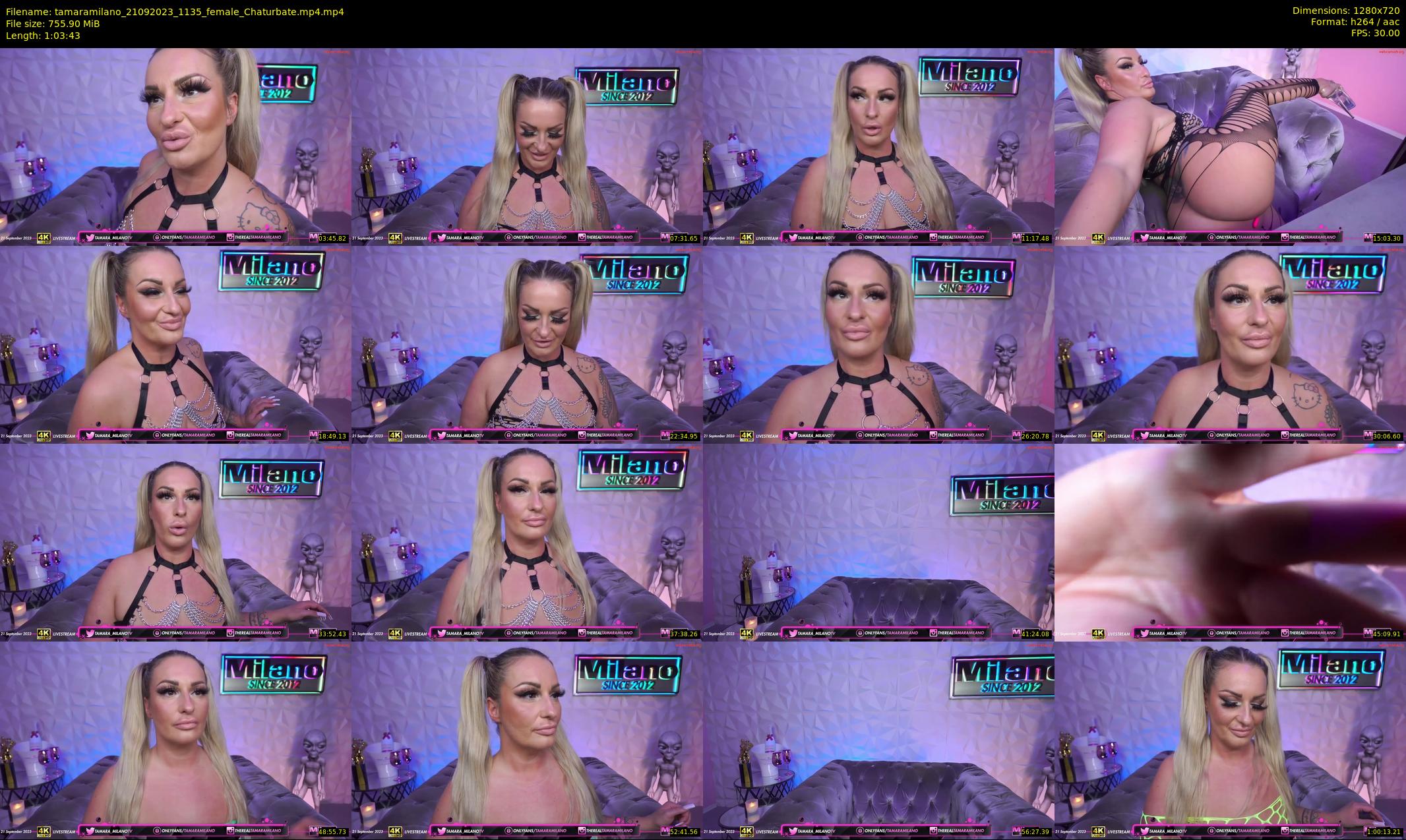 tamaramilano — 64 minute Chaturbate female cam show recording, 720p, Sep 21, 2023
